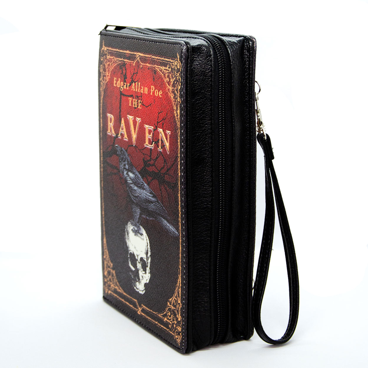The Raven by: Edgar Allen Poe Clutch & Crossbody Black