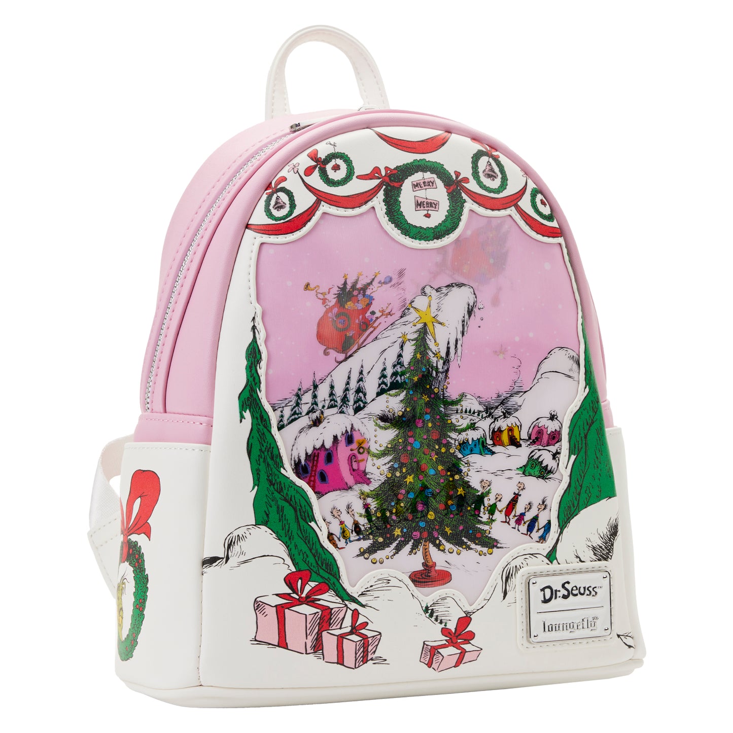 Loungefly Dr. Suess' How the Grinch Stole Christmas! Lenticular Scene Mini Backpack