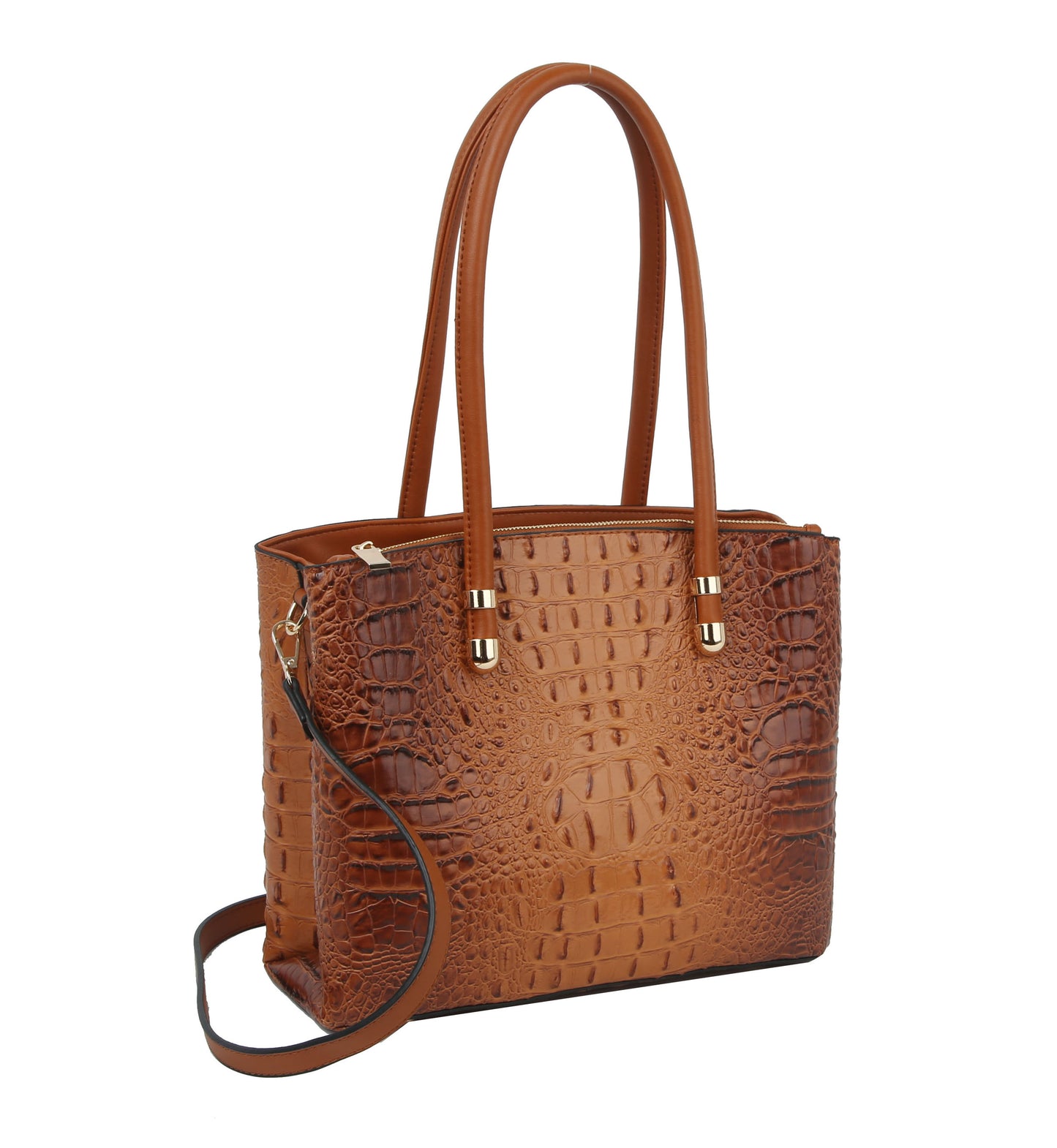 Neena Gator Medium Handbag Brown