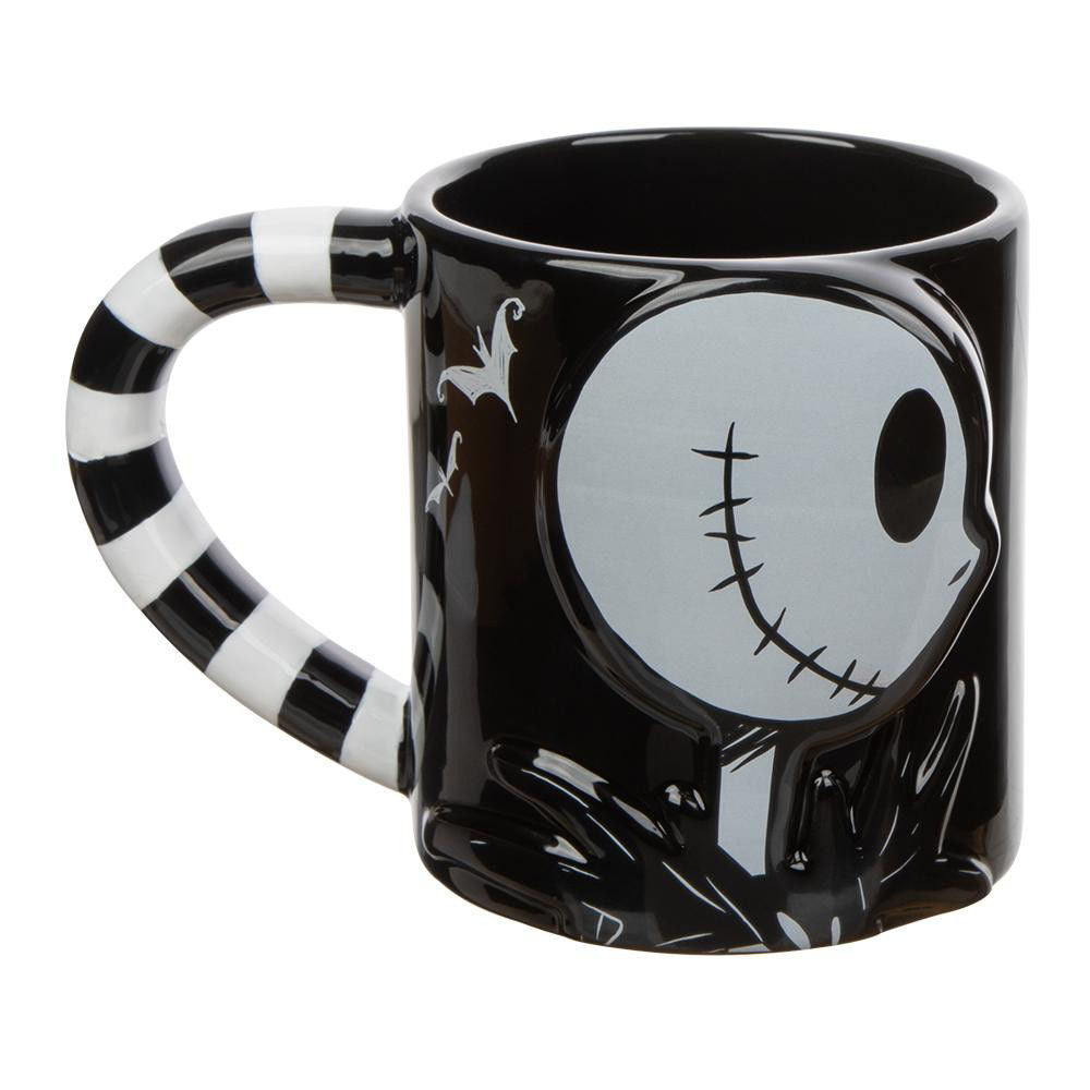 BioWorld The Nightmare Before Christmas Jack & Sally 20 oz Sculpted Ceramic Mug Set of 2