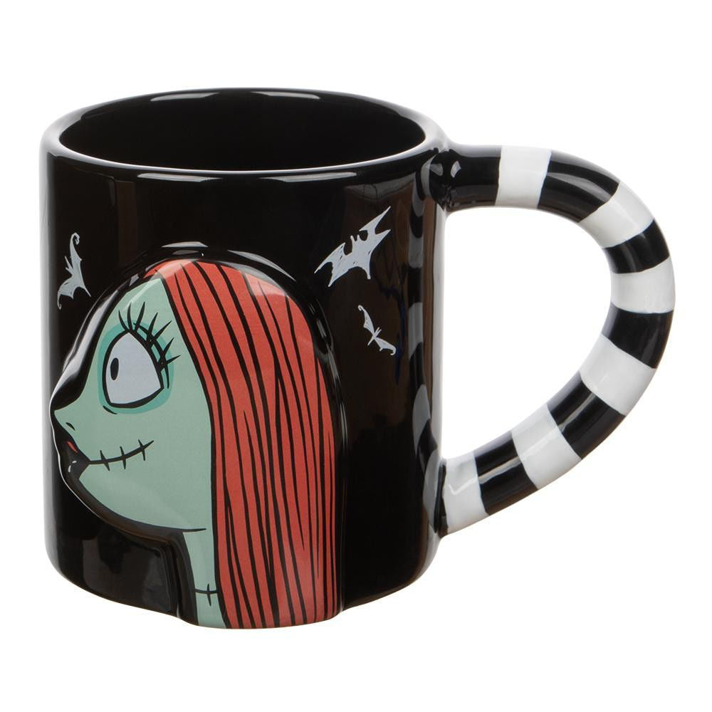 BioWorld The Nightmare Before Christmas Jack & Sally 20 oz Sculpted Ceramic Mug Set of 2
