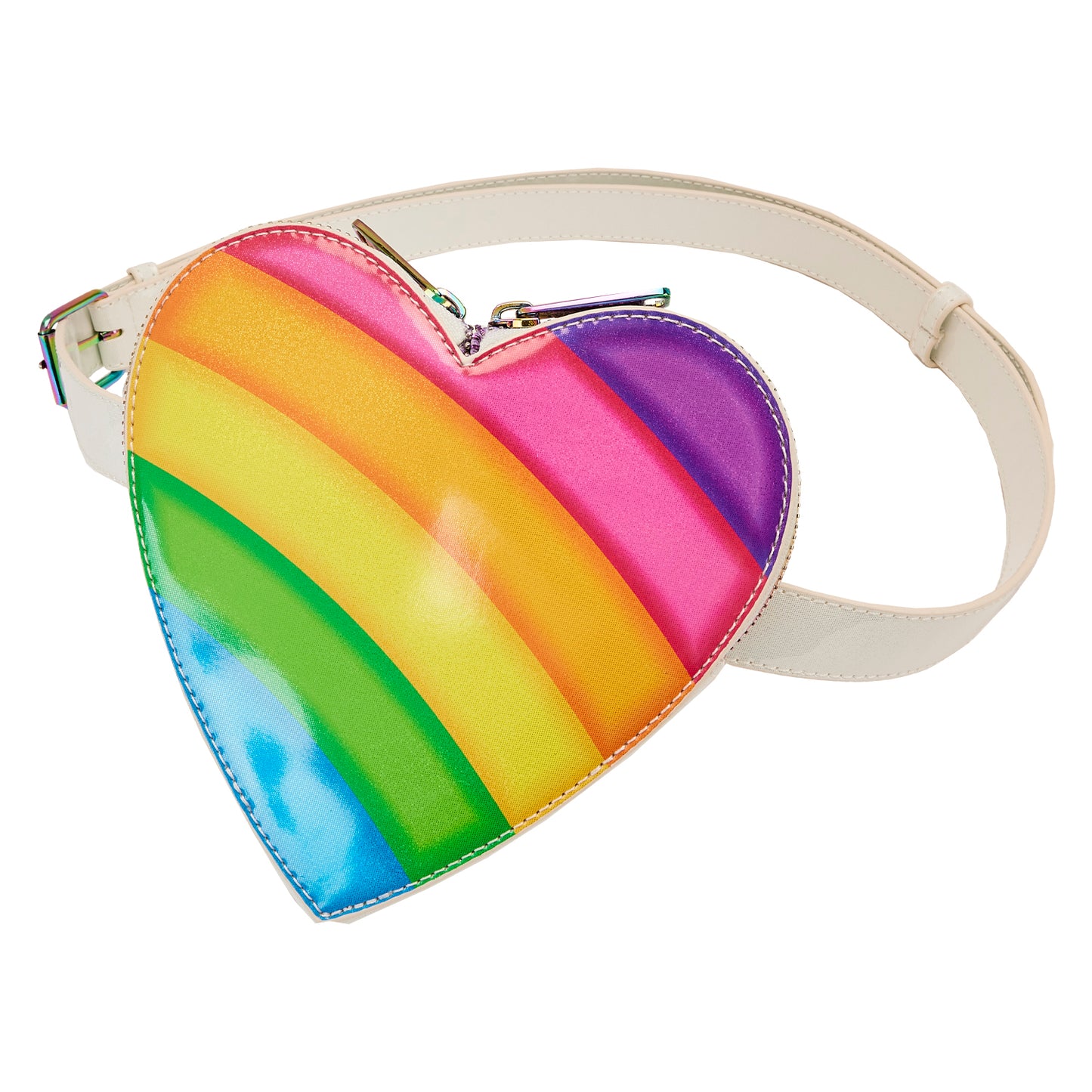 Loungefly Lisa Frank Logo Heart Detachable Rainbow Bag Mini Backpack