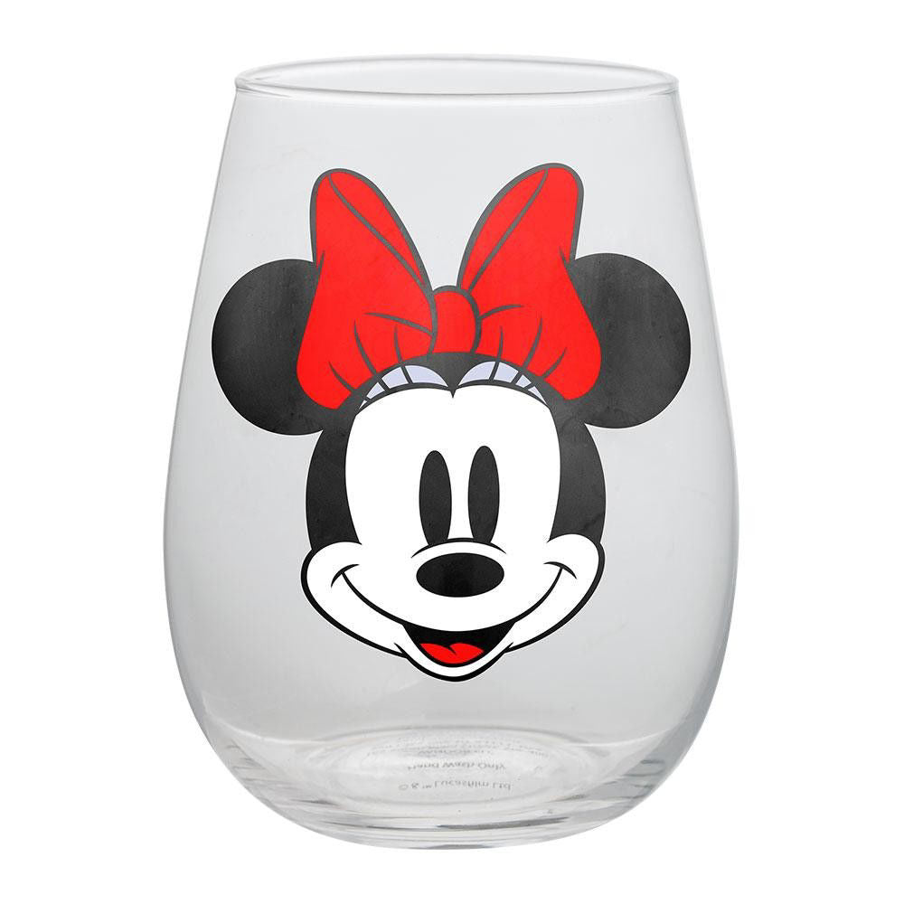 BioWorld Disney Mickey & Minnie Mouse 18 oz Contour Glass Set of 2