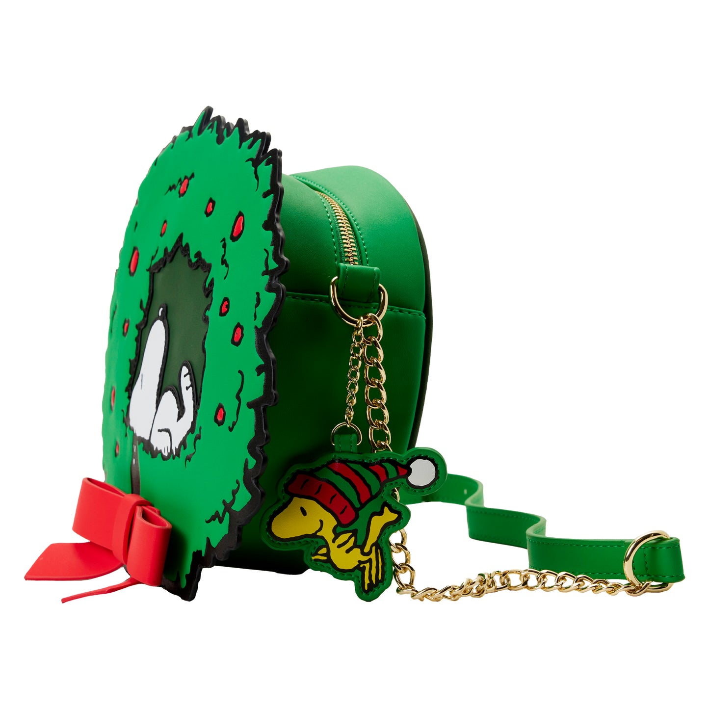 Loungefly Snoopy Woodstock Light Up Wreath Crossbody Bag