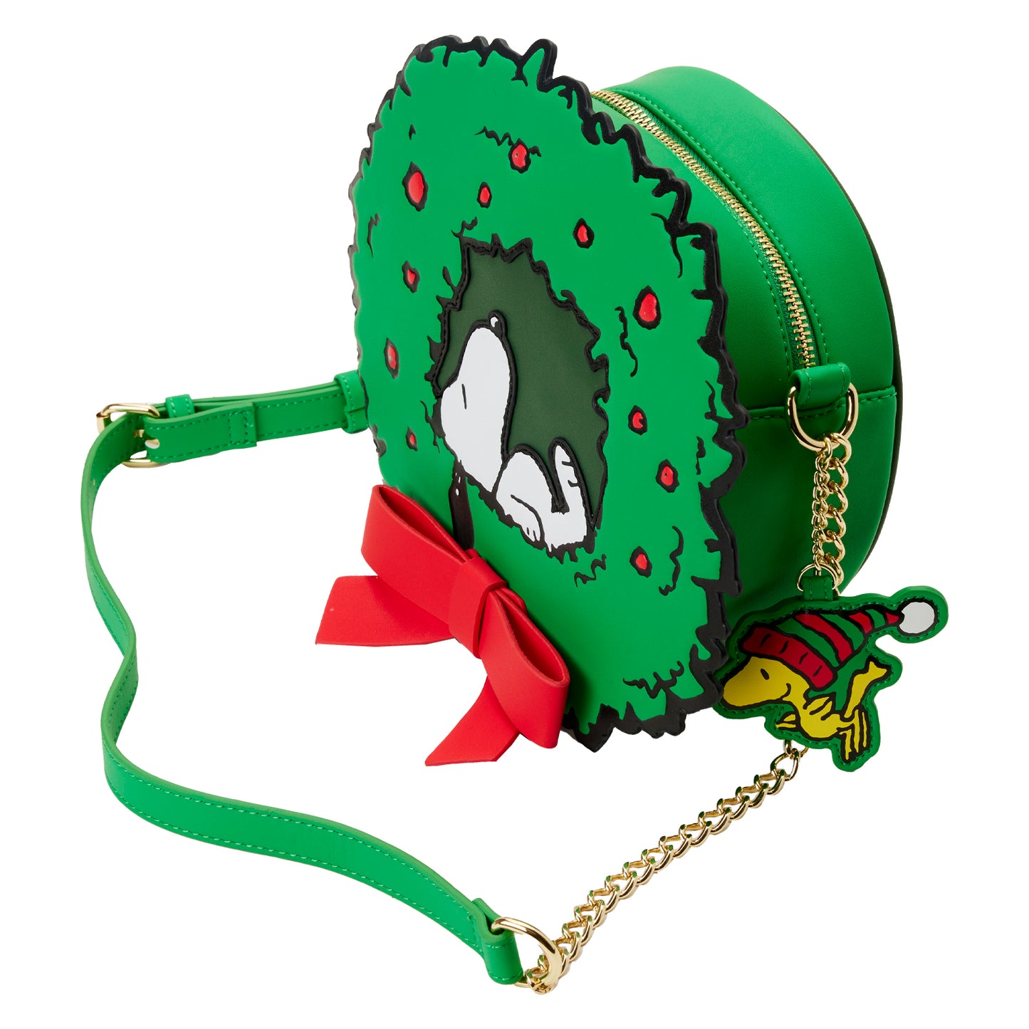 Loungefly Snoopy Woodstock Light Up Wreath Crossbody Bag