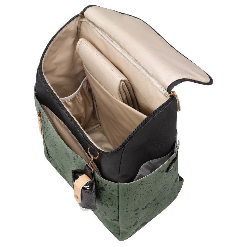 Petunia Pickle Bottom Tempo Backpack Diaper Bag in Olive Inkblot