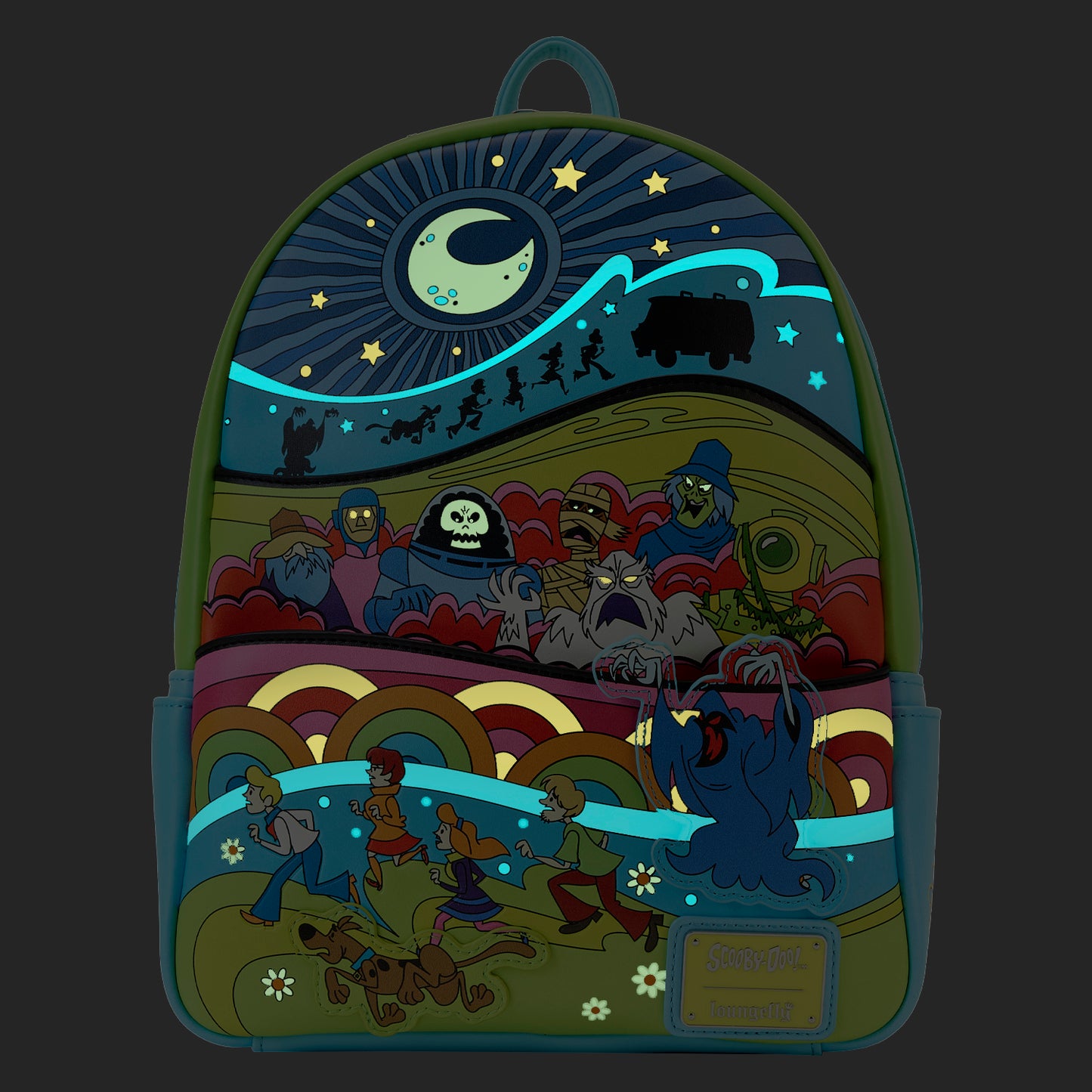 Loungefly Scooby Doo Psychedelic Monster Chase GITD Mini Backpack