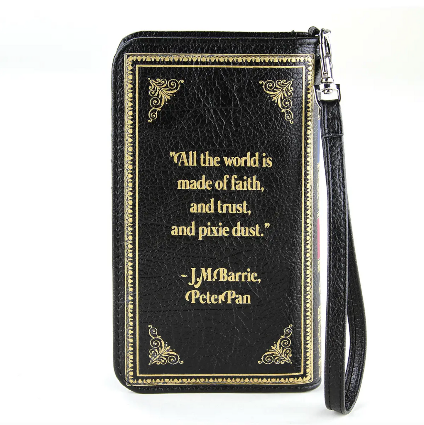 Peter Pan By: J.M. Barrie Book Wallet With Wrist Strap