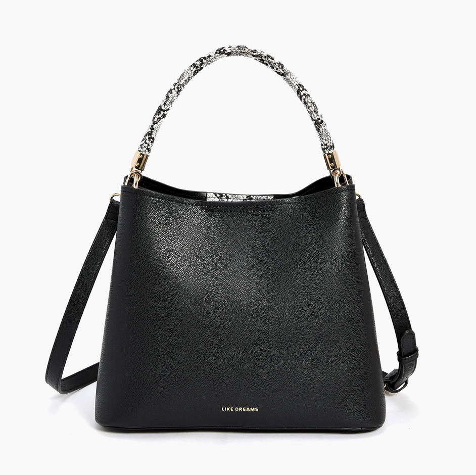 Helena Bowtie Medium Handbag Black