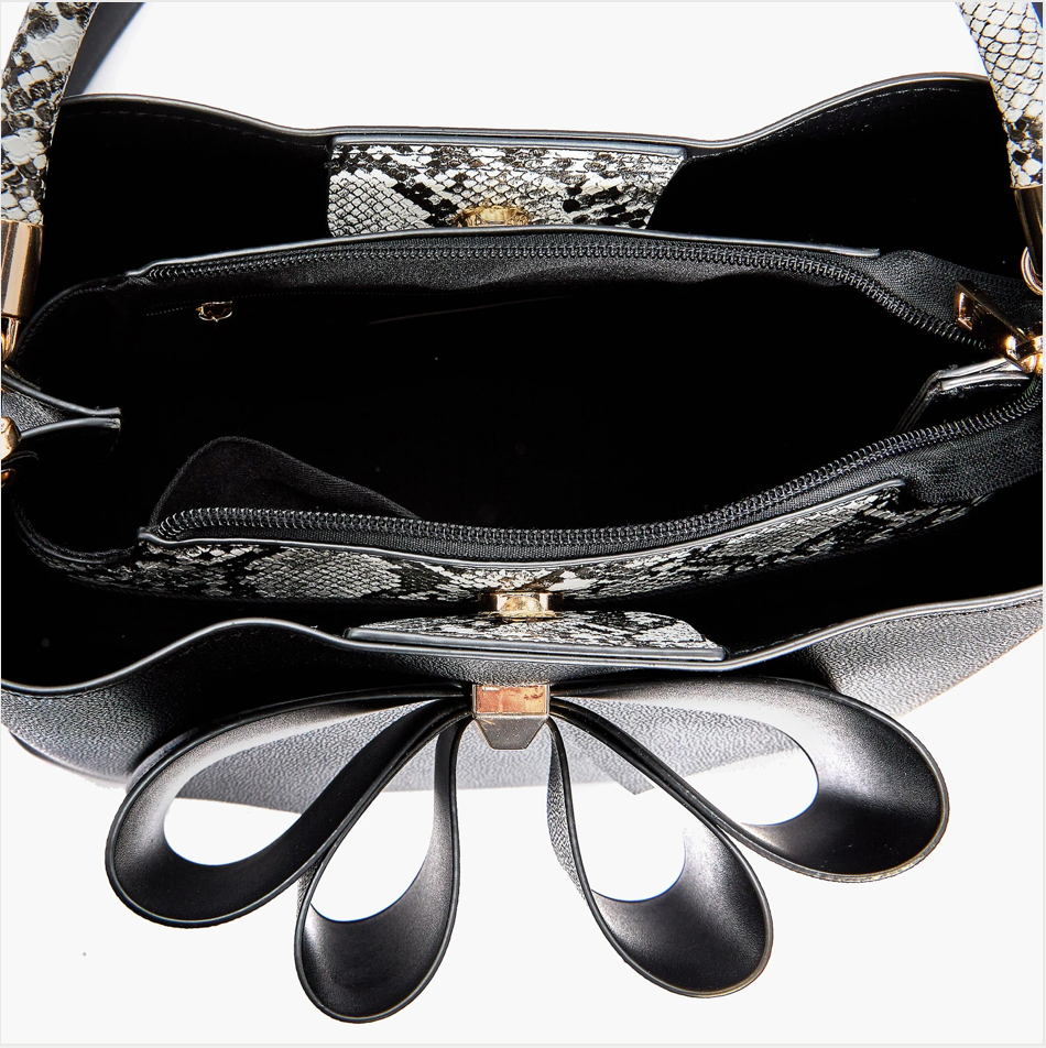 Helena Bowtie Medium Handbag Black