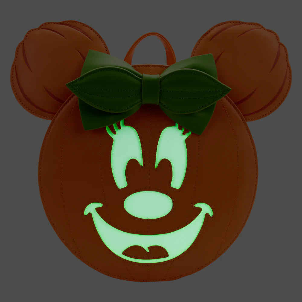 Loungefly Minnie Mouse Glow in the Dark Pumpkin Mini Backpack