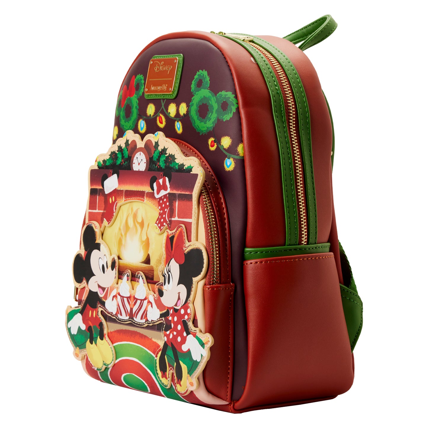 Loungefly Disney Mickey Minnie Hot Cocoa Fireplace Light Up Mini Backpack