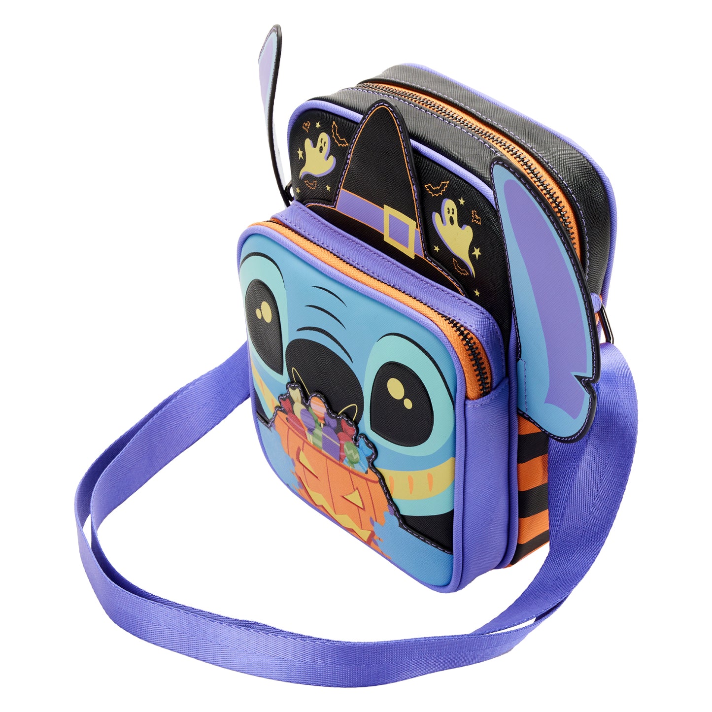 Loungefly Disney Lilo and Stitch Glow Halloween Candy Cosplay Passport Bag