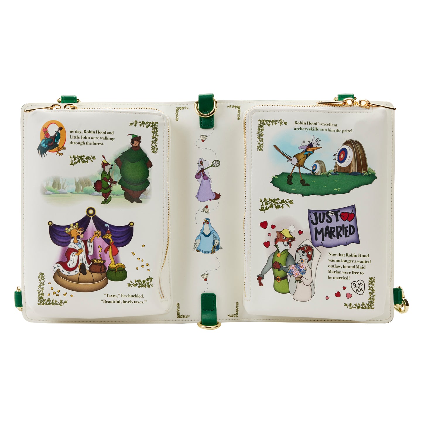 Loungefly Disney Classic Book Robin Hood Convertible Crossbody Purse