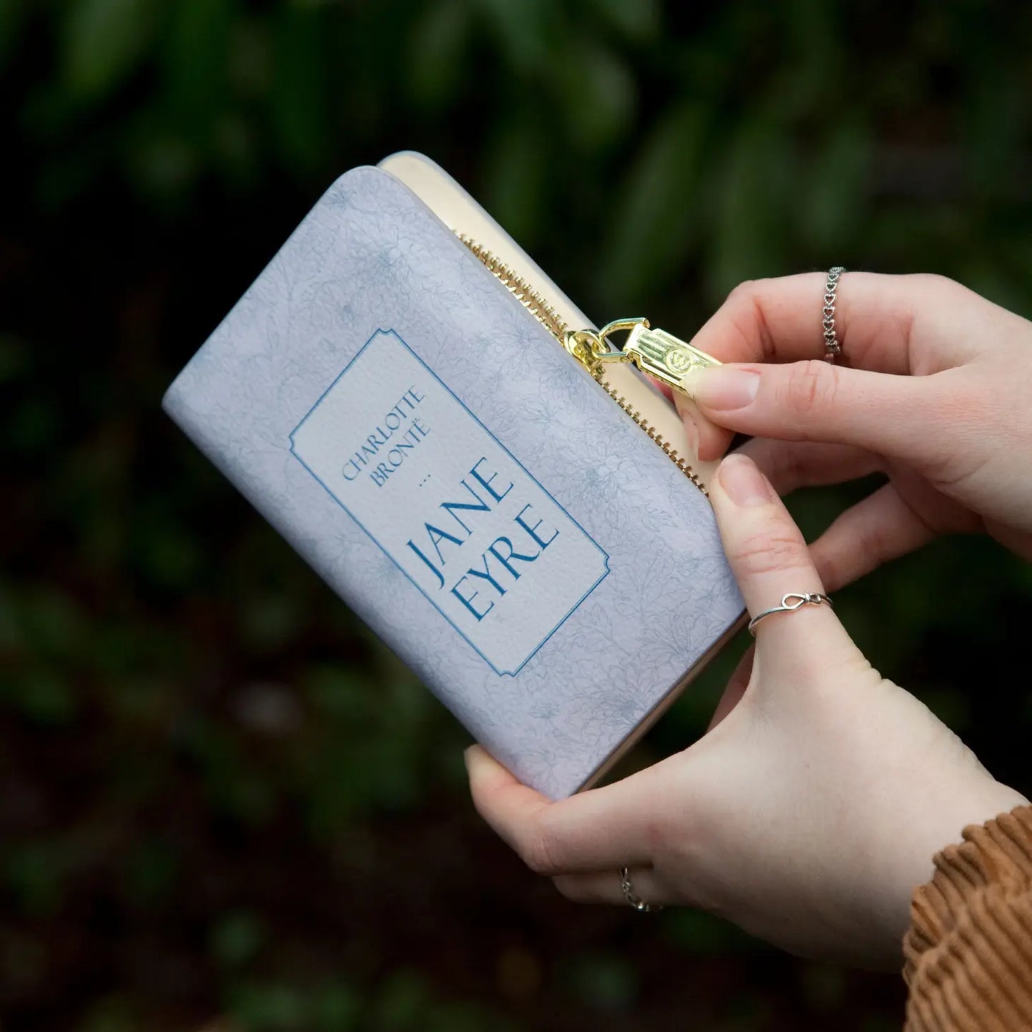Well Read Jane Eyre Purple Book Zip-Around Wallet