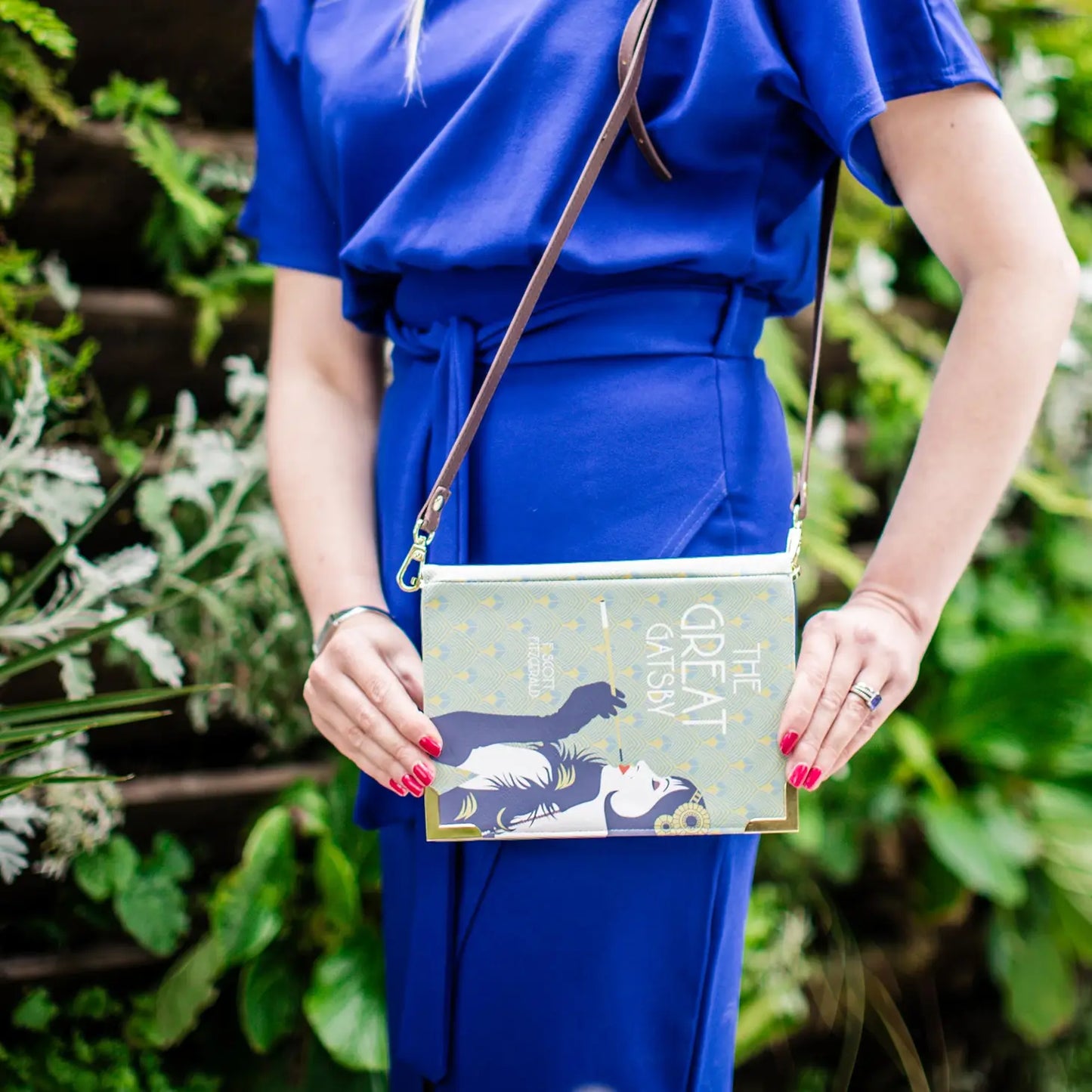 The Great Gatsby Lady Book Crossbody Purse Large Bag