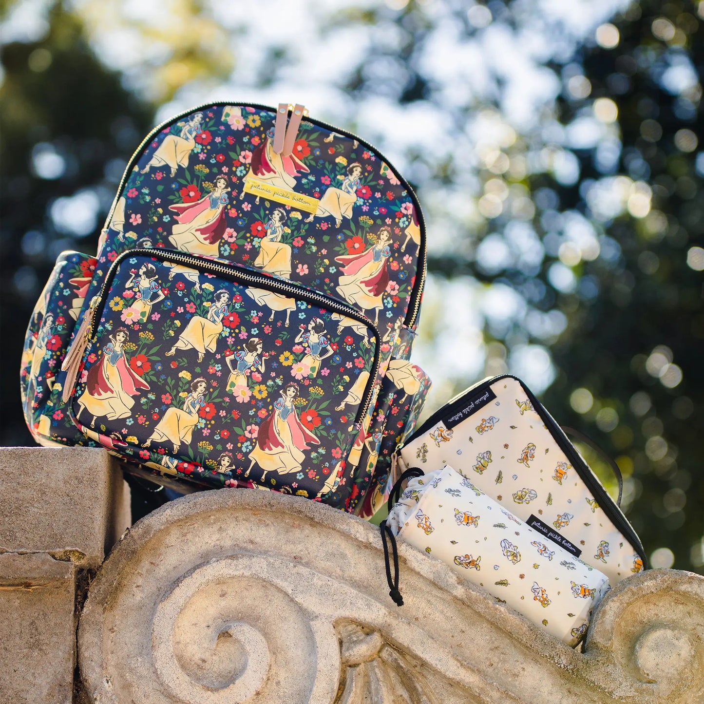 Petunia Pickle Bottom District Backpack Disney Snow White's Enchanted Forest Diaper Bag