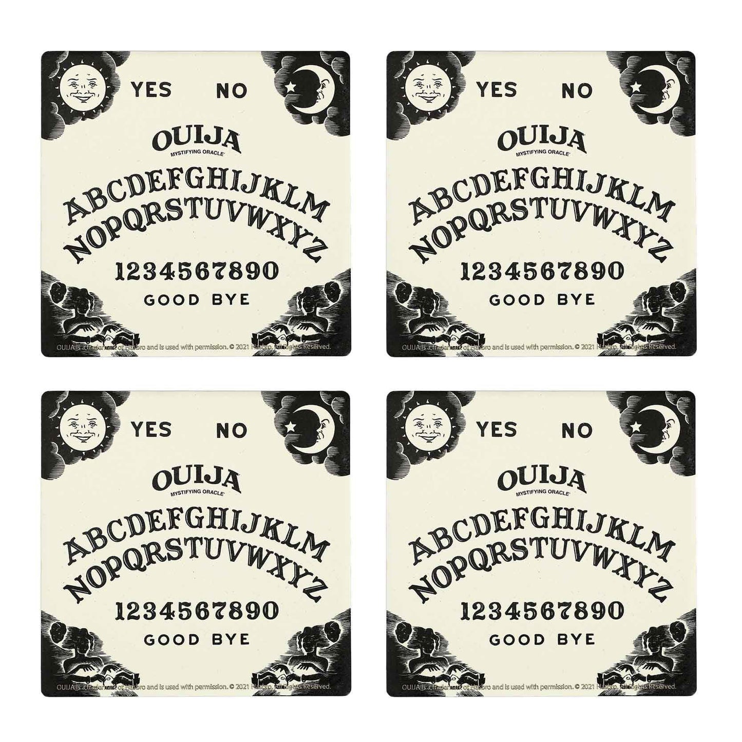 Bioworld Hasbro Gaming Quija Board Coasters Set of 4