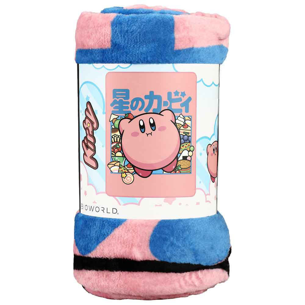 Bioworld Kirby Soft Digital Print Pink Fleece Throw