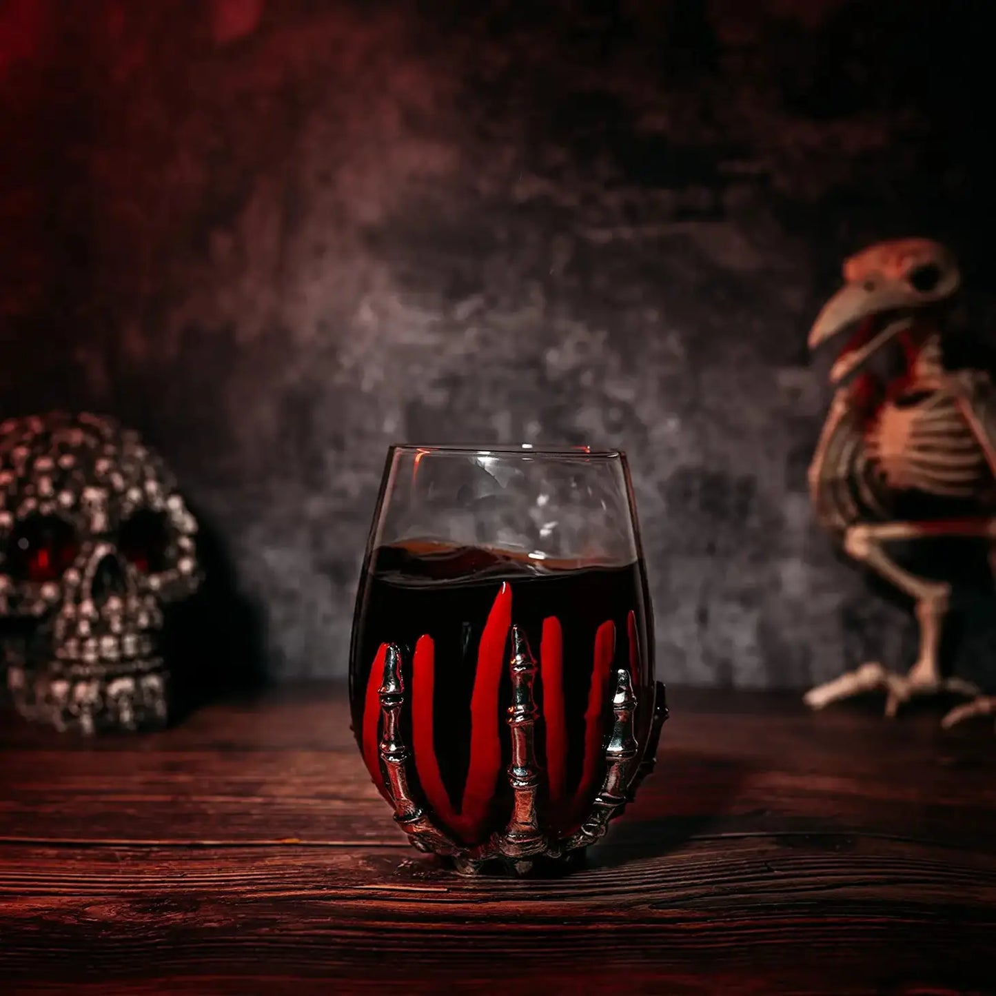 Bloody Skeleton Hand Wine Glass