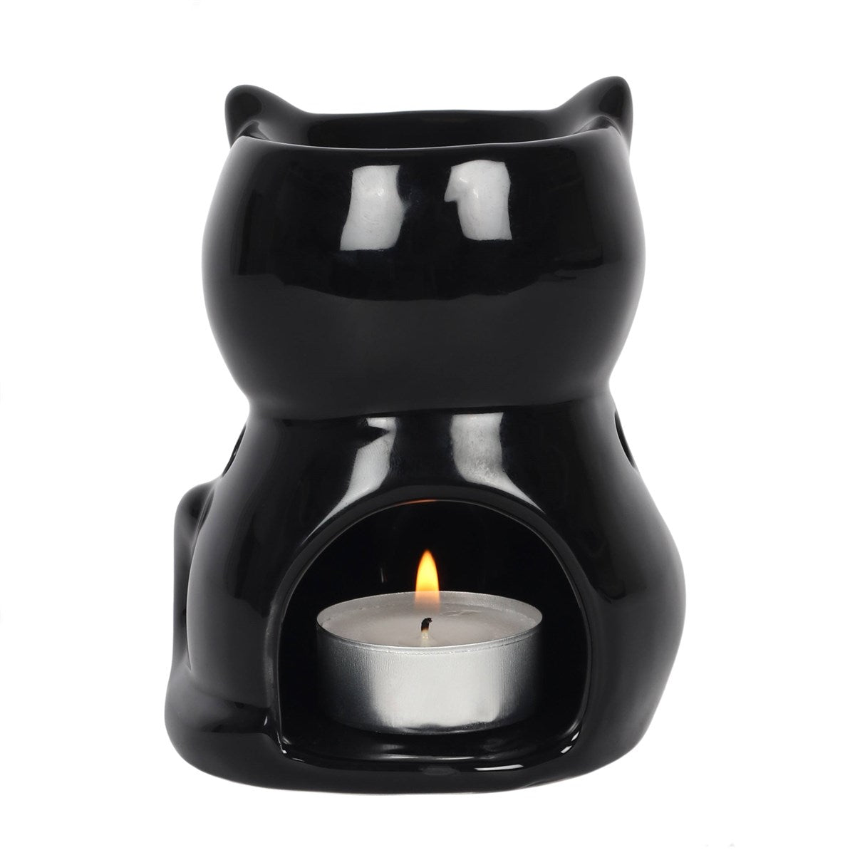 Gothic Black Cat Oil Burner and Wax Warmer