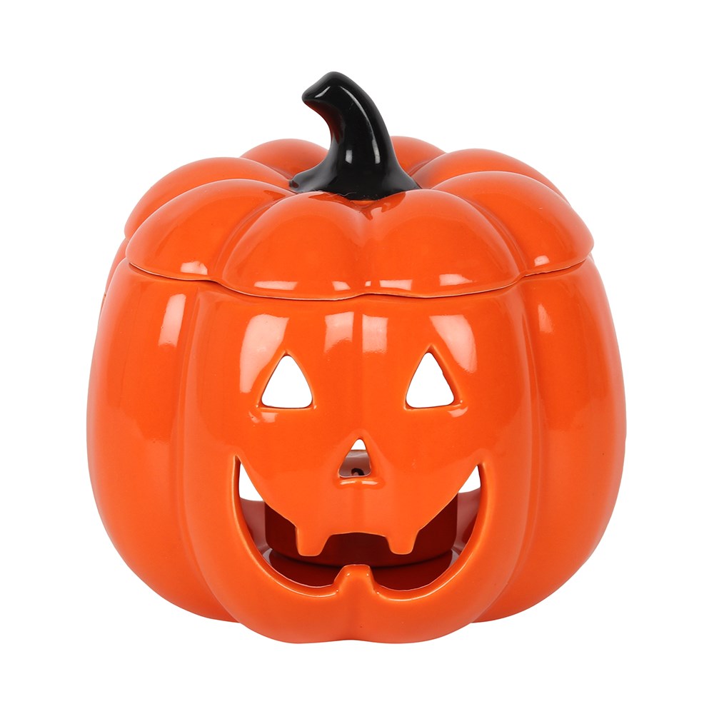Orange Halloween Jack-O-Lantern Oil Burner and Wax Warmer