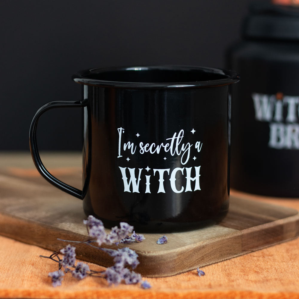 I'm Secretly A Witch Enamel Halloween Mug