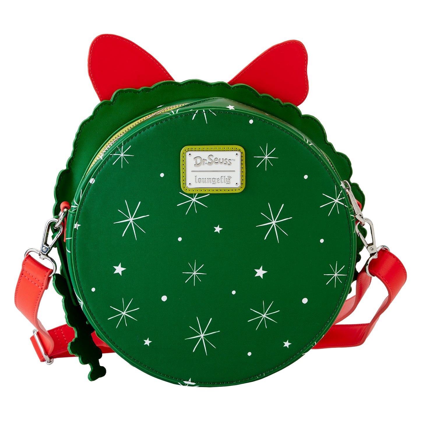Loungefly Dr. Seuss' How the Grinch Stole Christmas! Wreath Crossbody Purse *PRE-ORDER ITEM*