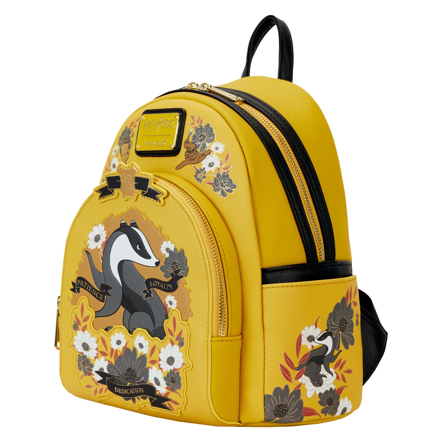 Loungefly Harry Potter Hufflepuff House Floral Tattoo Mini Backpack *PRE-ORDER ITEM*