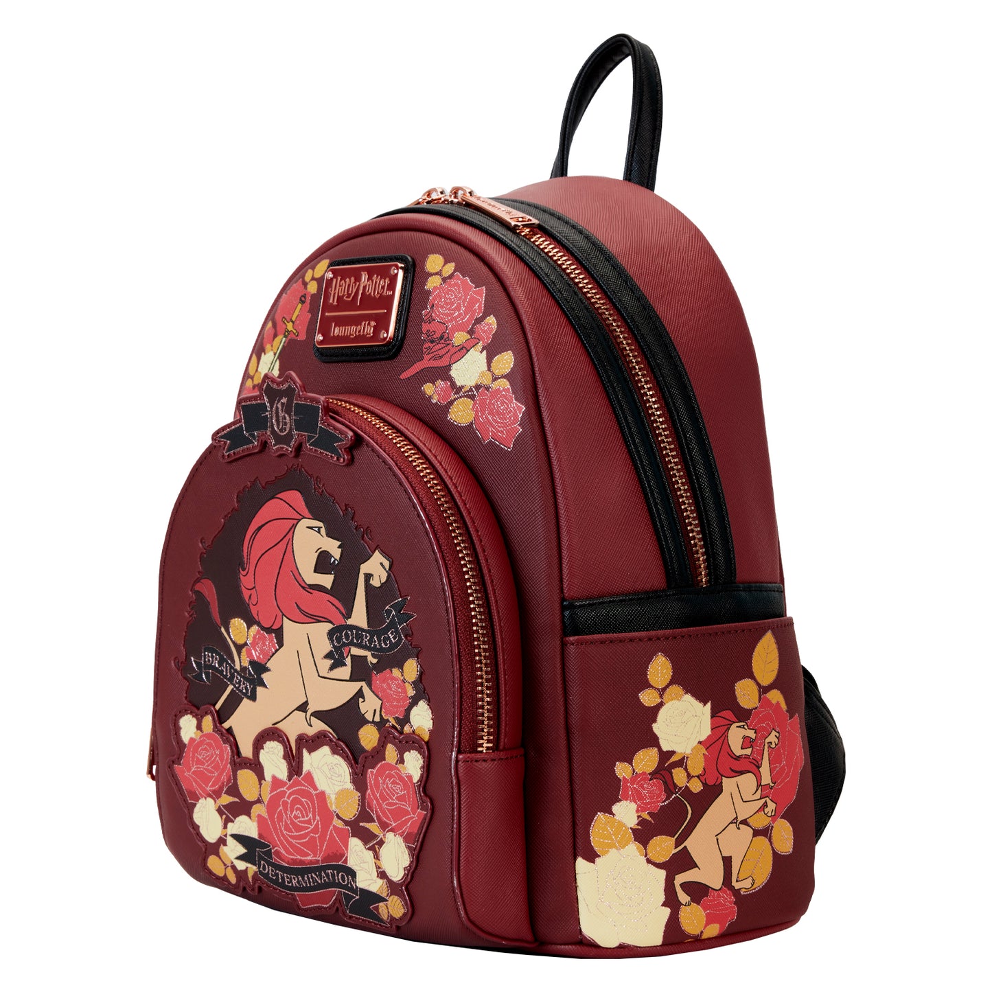 Loungefly Harry Potter Gryffindor House Floral Tattoo Mini Backpack *PRE-ORDER ITEM*