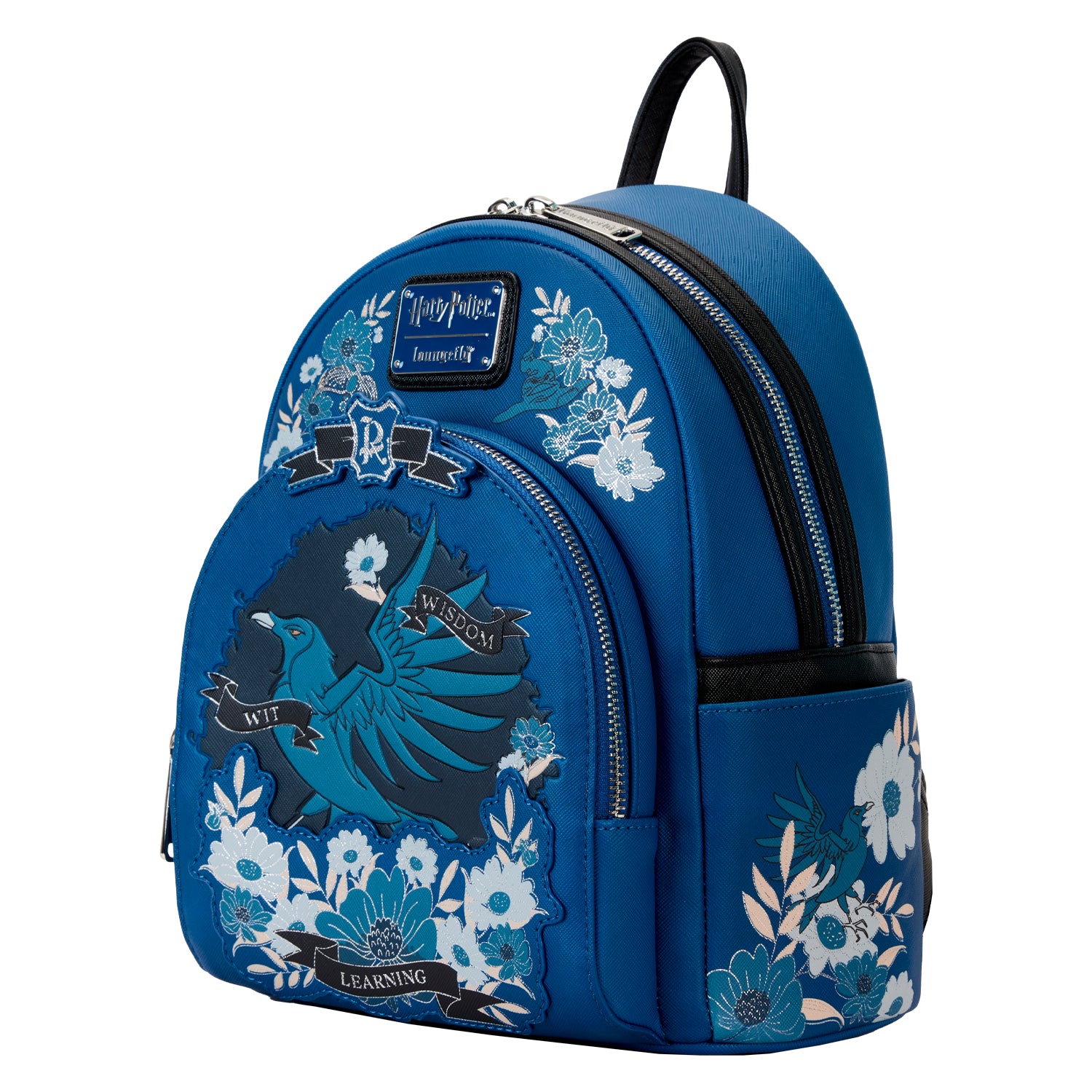 harry potter ravenclaw quilted mini backpack Loungefly Harry Potter Ravenclaw House Floral Tattoo Mini Backpack – Adorn Purse & Co