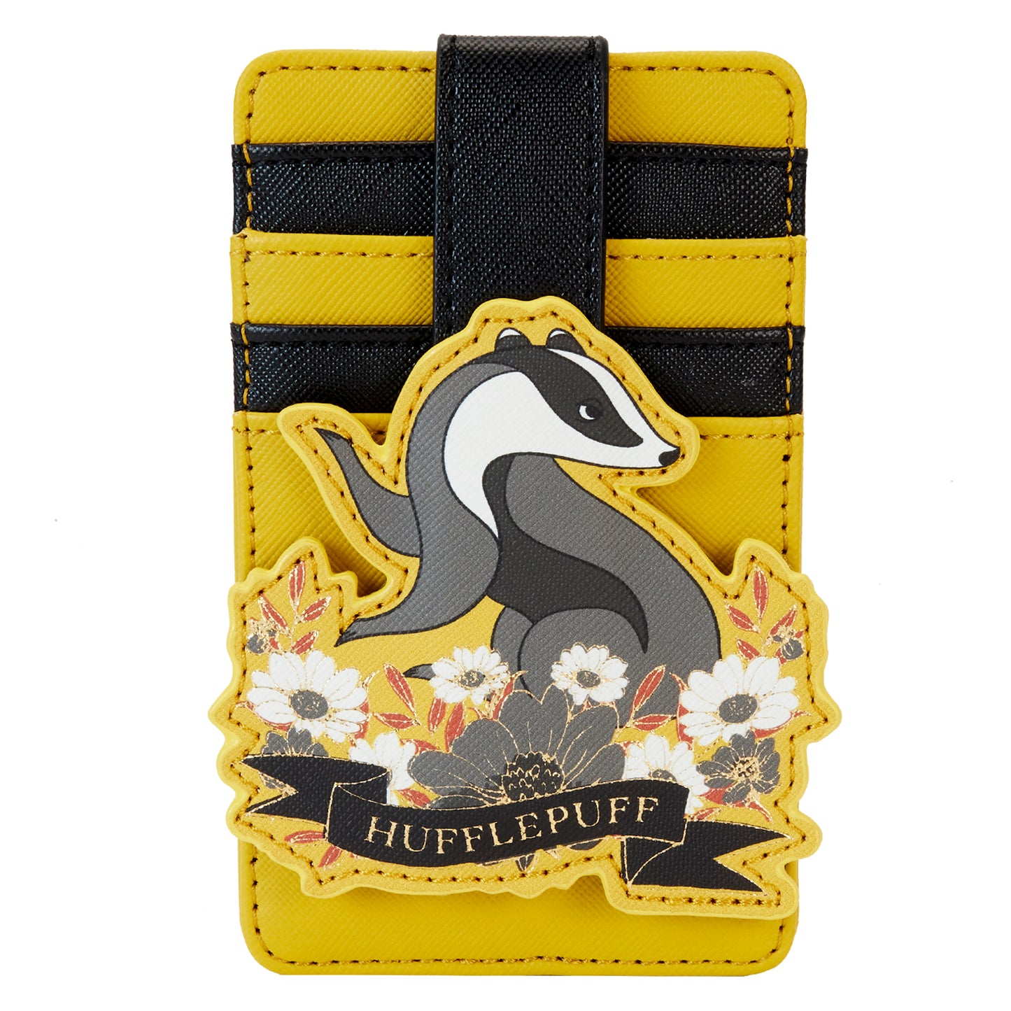 Loungefly Harry Potter Hufflepuff House Floral Tattoo Card Holder *Pre-Order Item*