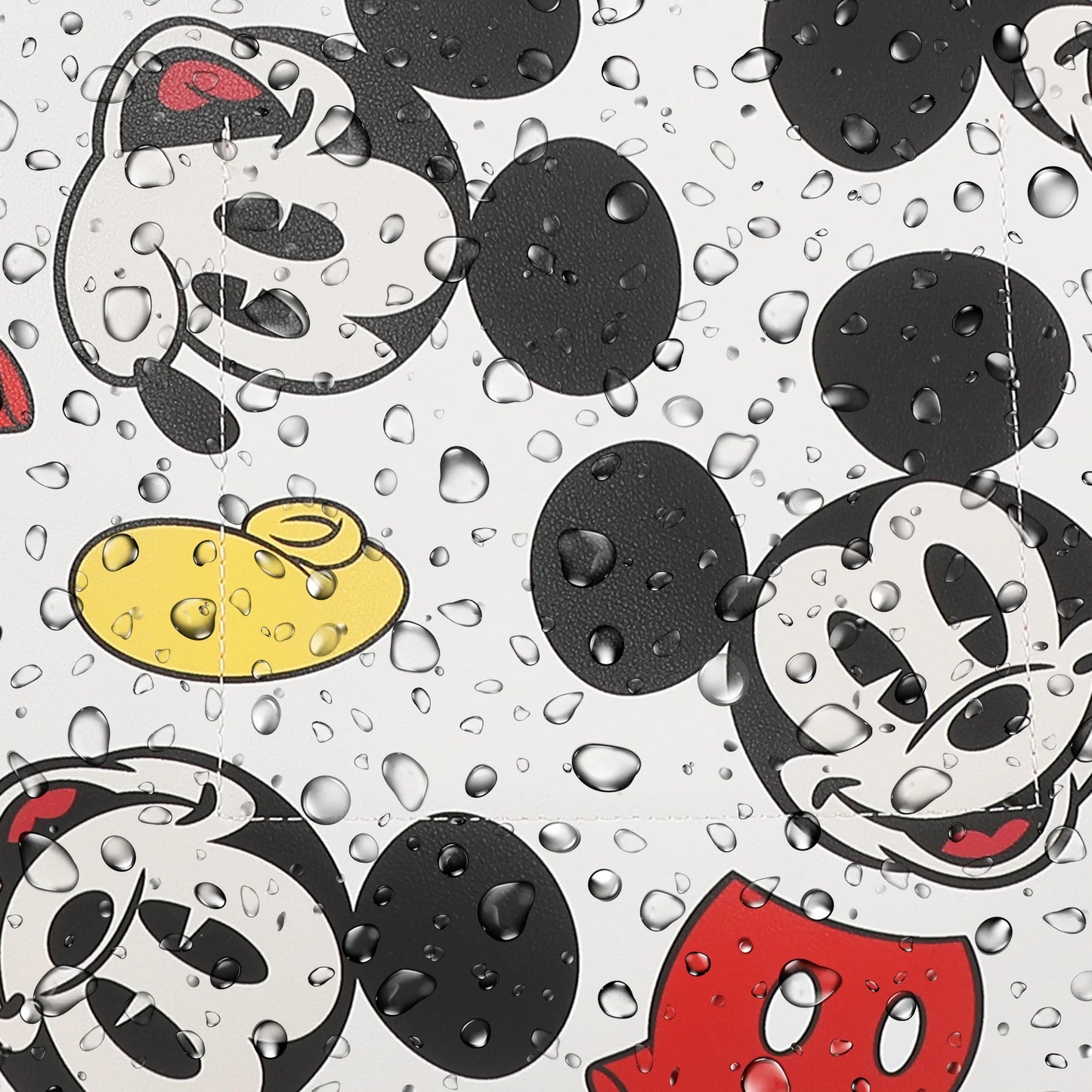 Disney Mickey Mouse Face Shoes & Shorts All-Over Print White 20" Tote Bag