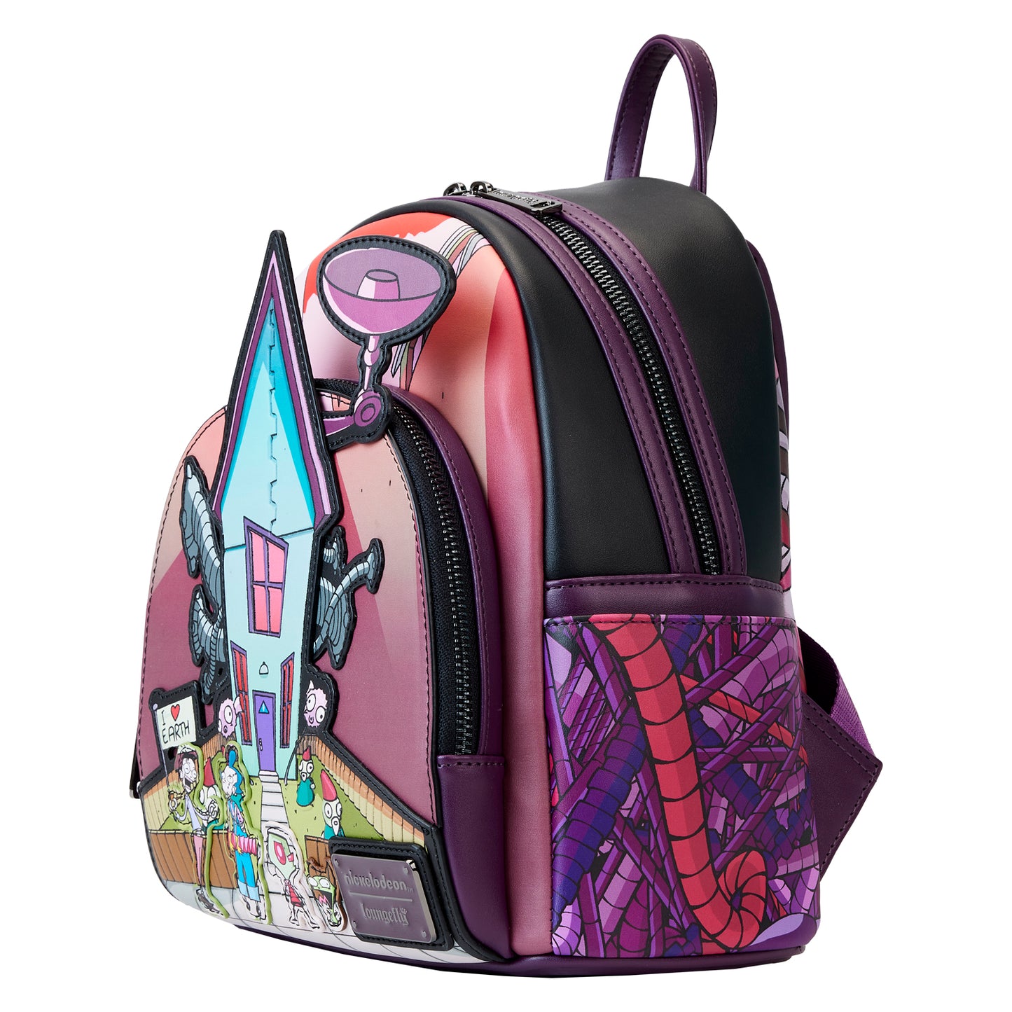 Loungefly Nickelodeon Invader Zip  Secret Lair Mini Backpack