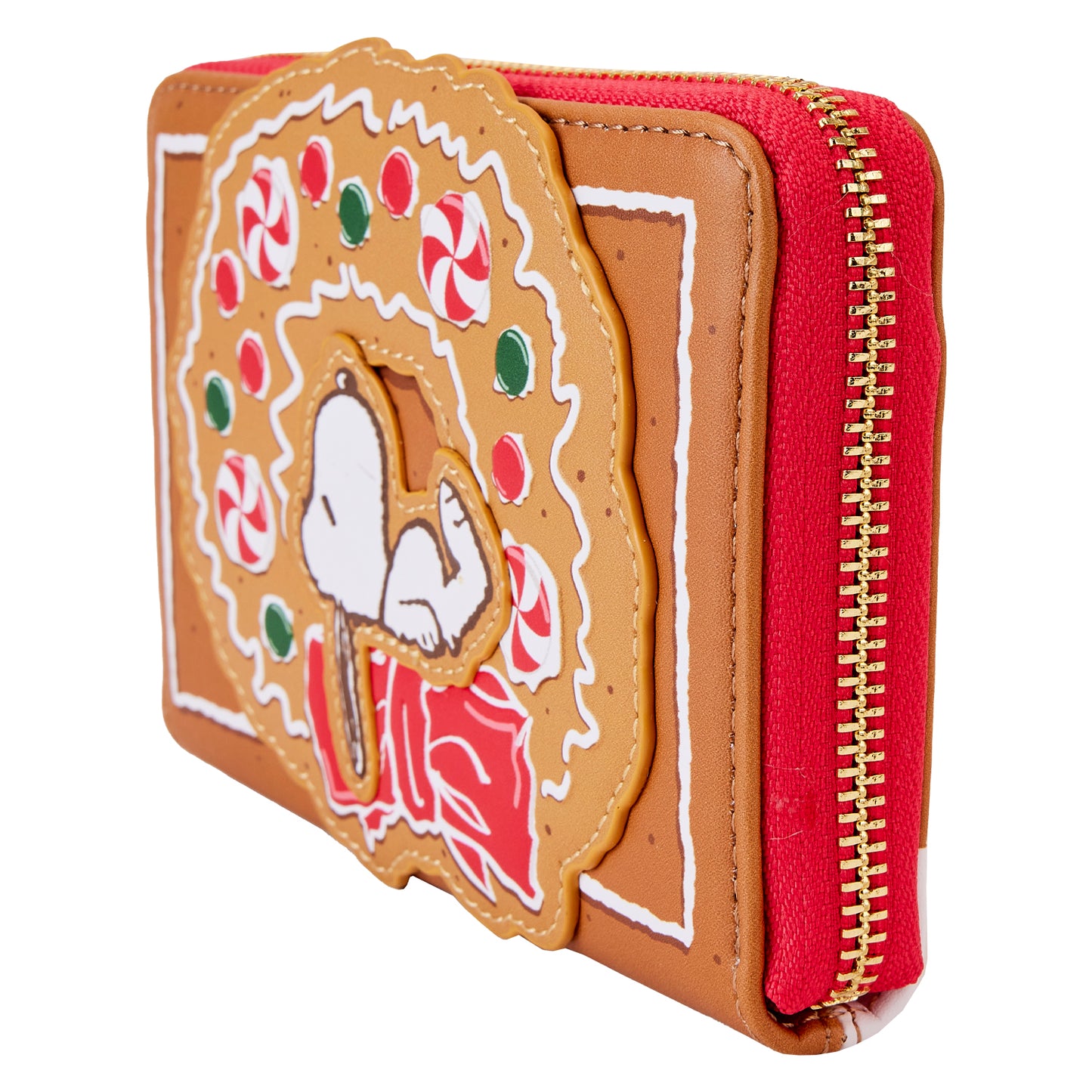 Loungefly Peanuts Snoopy Gingerbread Wreath Scented Zip-Around Wallet *PRE-ORDER ITEM*