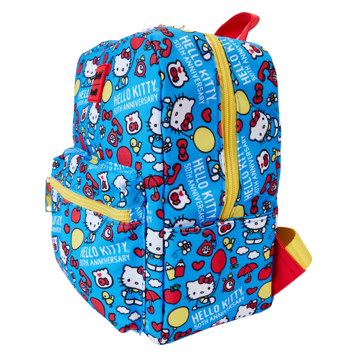 Loungefly Sanrio Hello Kitty 50th Anniversary All-Over Print Nylon Square Mini Backpack