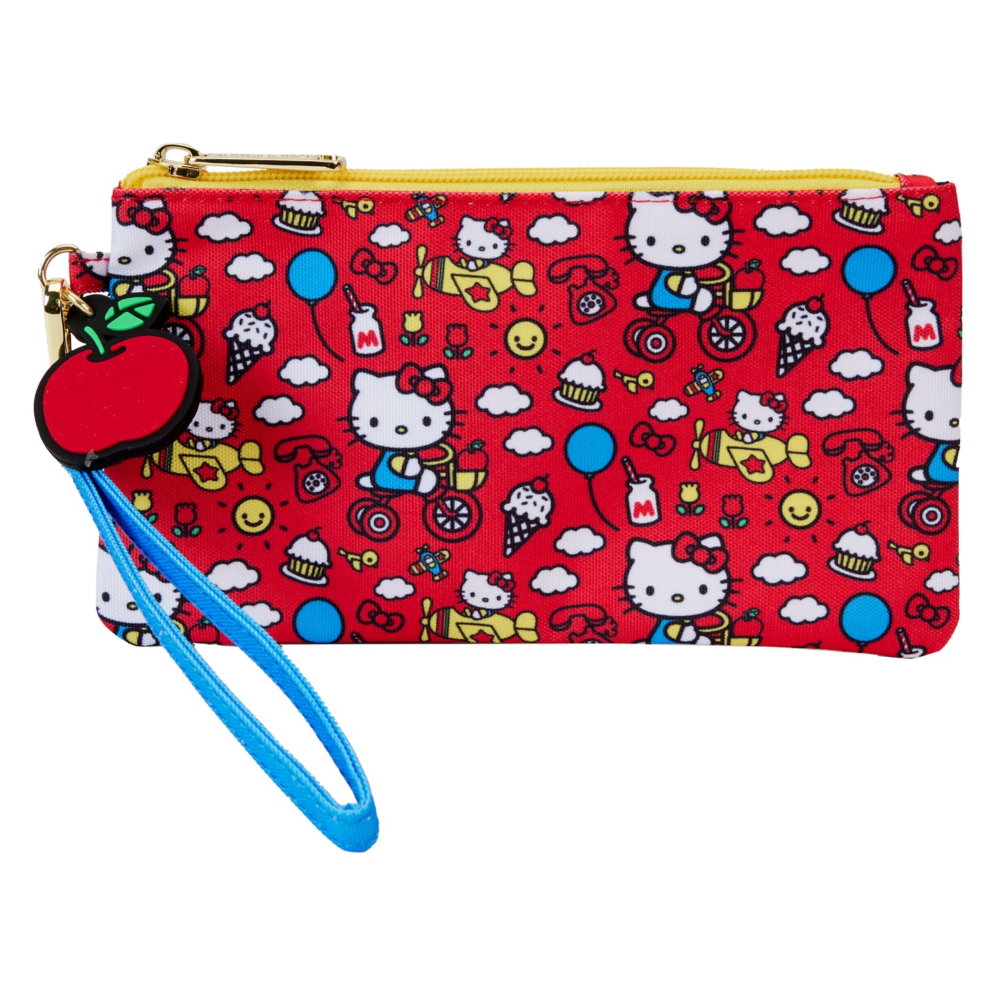 Sanrio Hello Kitty 50th Anniversary All-Over Print Nylon Zipper Pouch Wristlet