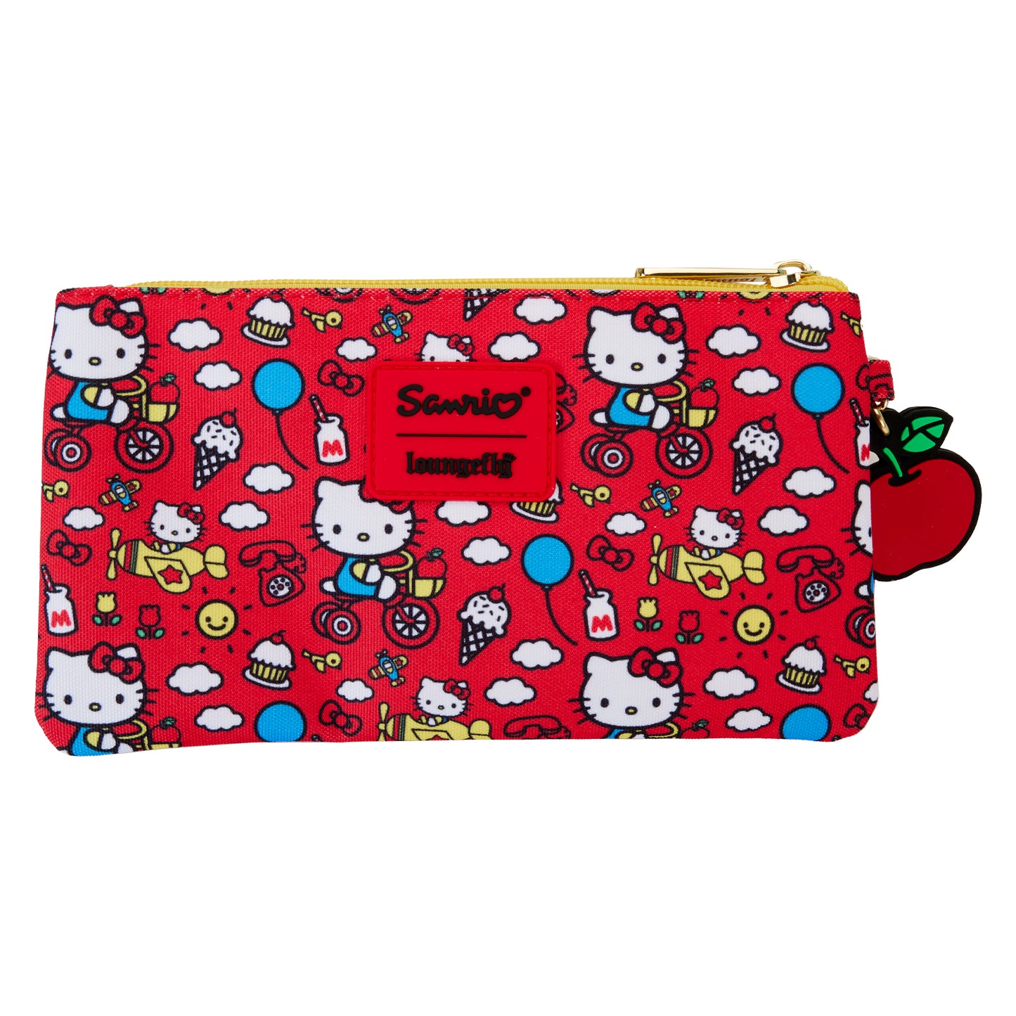 Sanrio Hello Kitty 50th Anniversary All-Over Print Nylon Zipper Pouch Wristlet