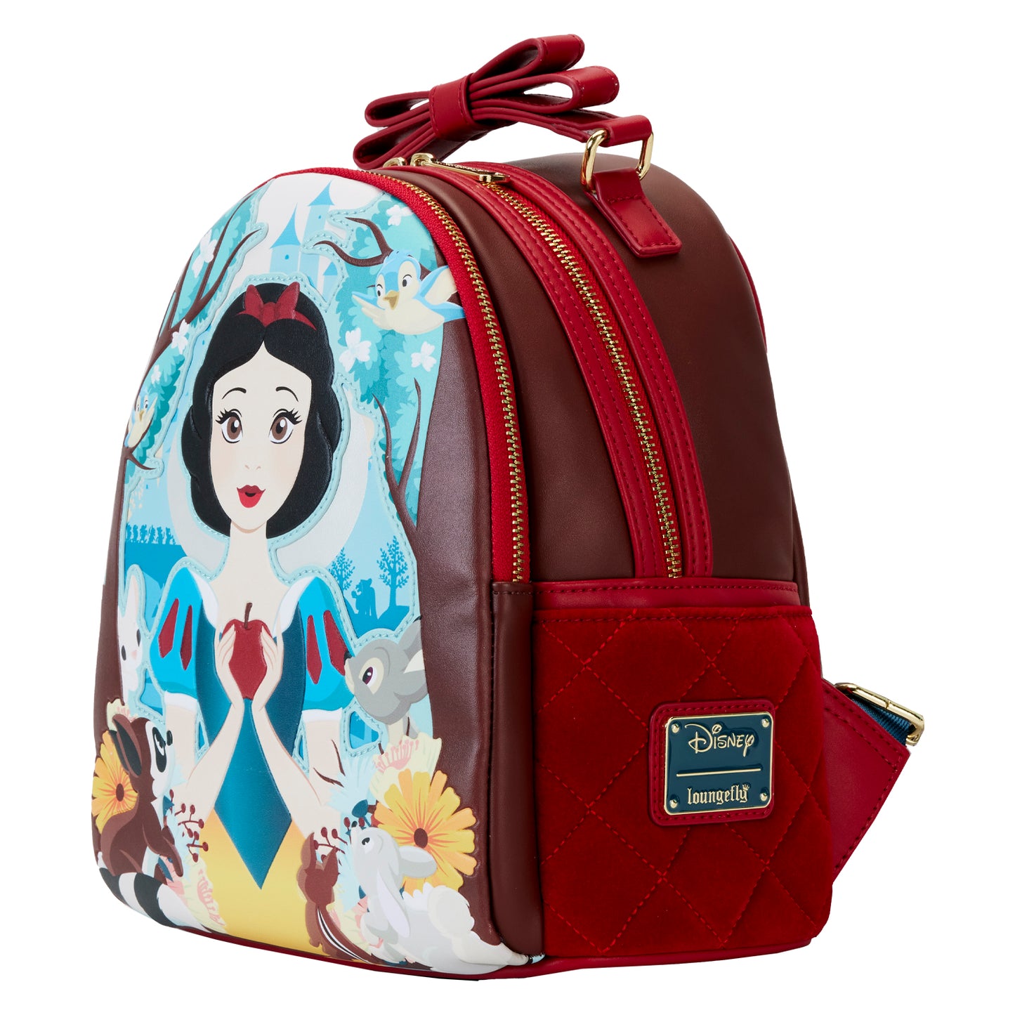 Snow White Classic Apple Quilted Velvet Mini Backpack *PRE-ORDER ITEM*