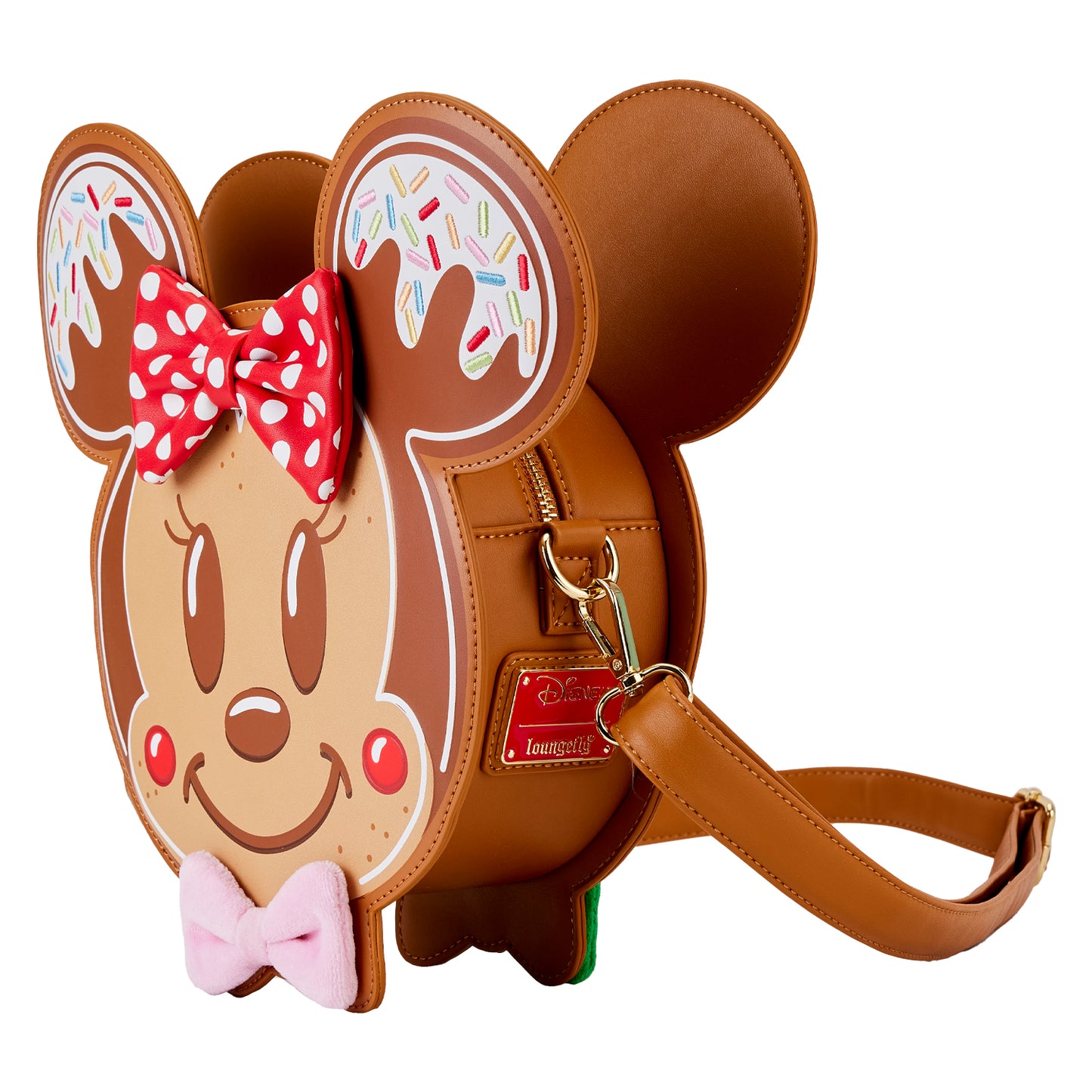 Loungefly Disney Mickey And Minnie Gingerbread Cookie Figural Crossbody Purse *PRE-ORDER ITEM*