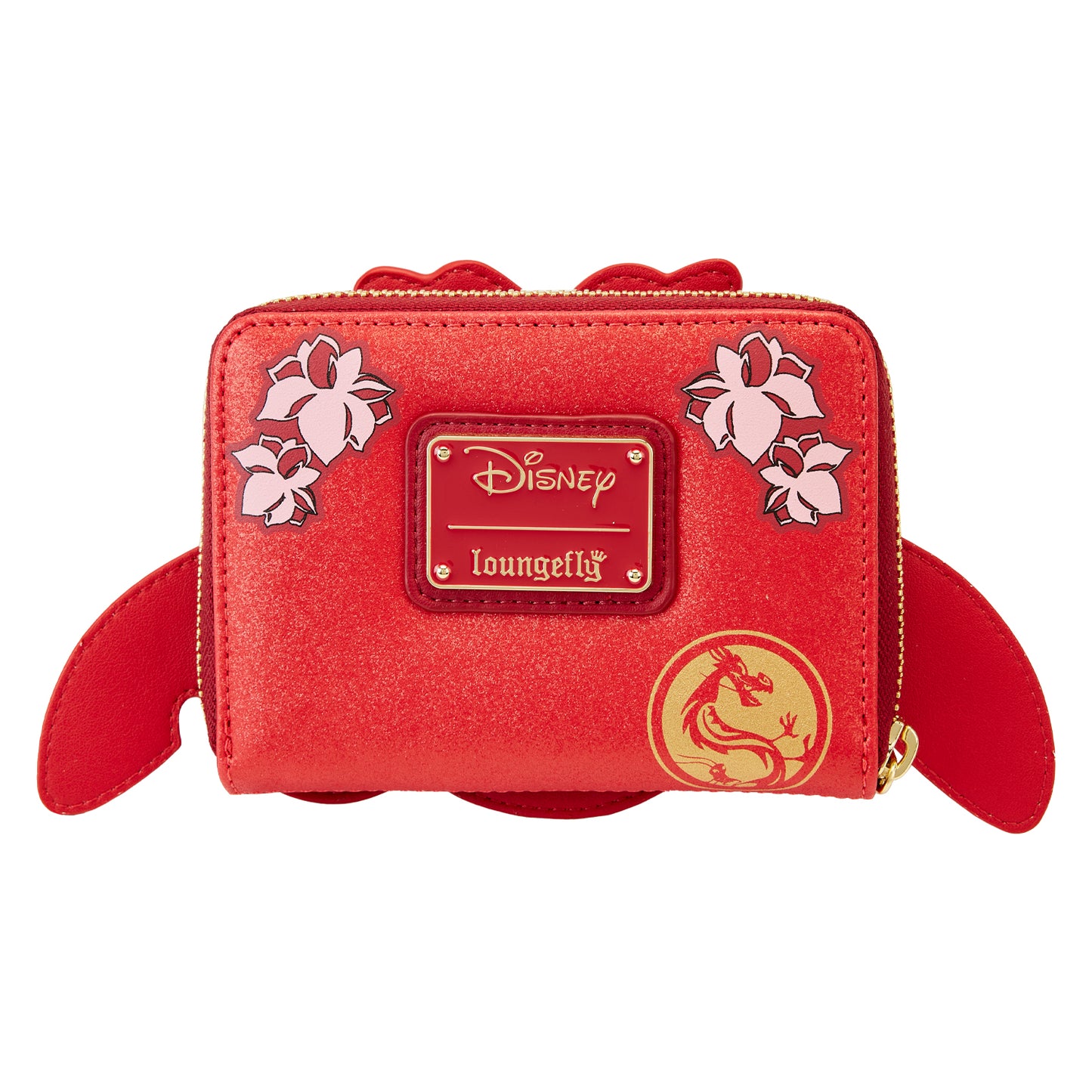 Loungefly Disney Mulan 25th Anniversary Mushu Glitter Cosplay Zip-Around Wallet