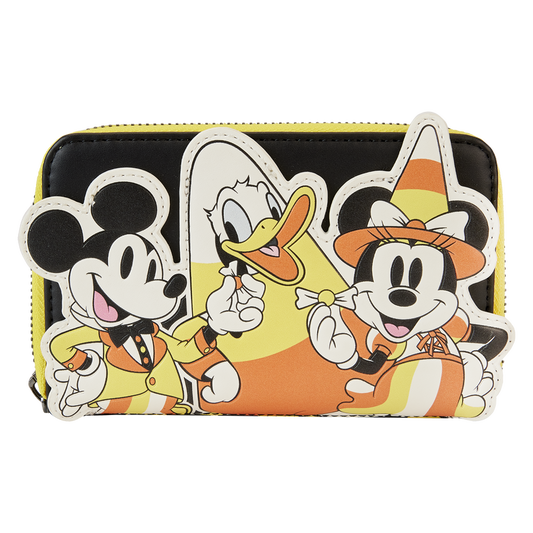 Loungefly Disney Mickey And Friends Candy Corn Zip-Around Wallet