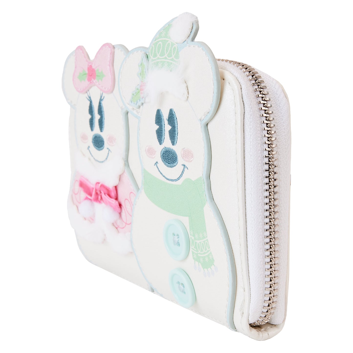 Loungefly Disney Mickey And Minnie Pastel Snowman Zip-Around Wallet *PRE-ORDER ITEM*