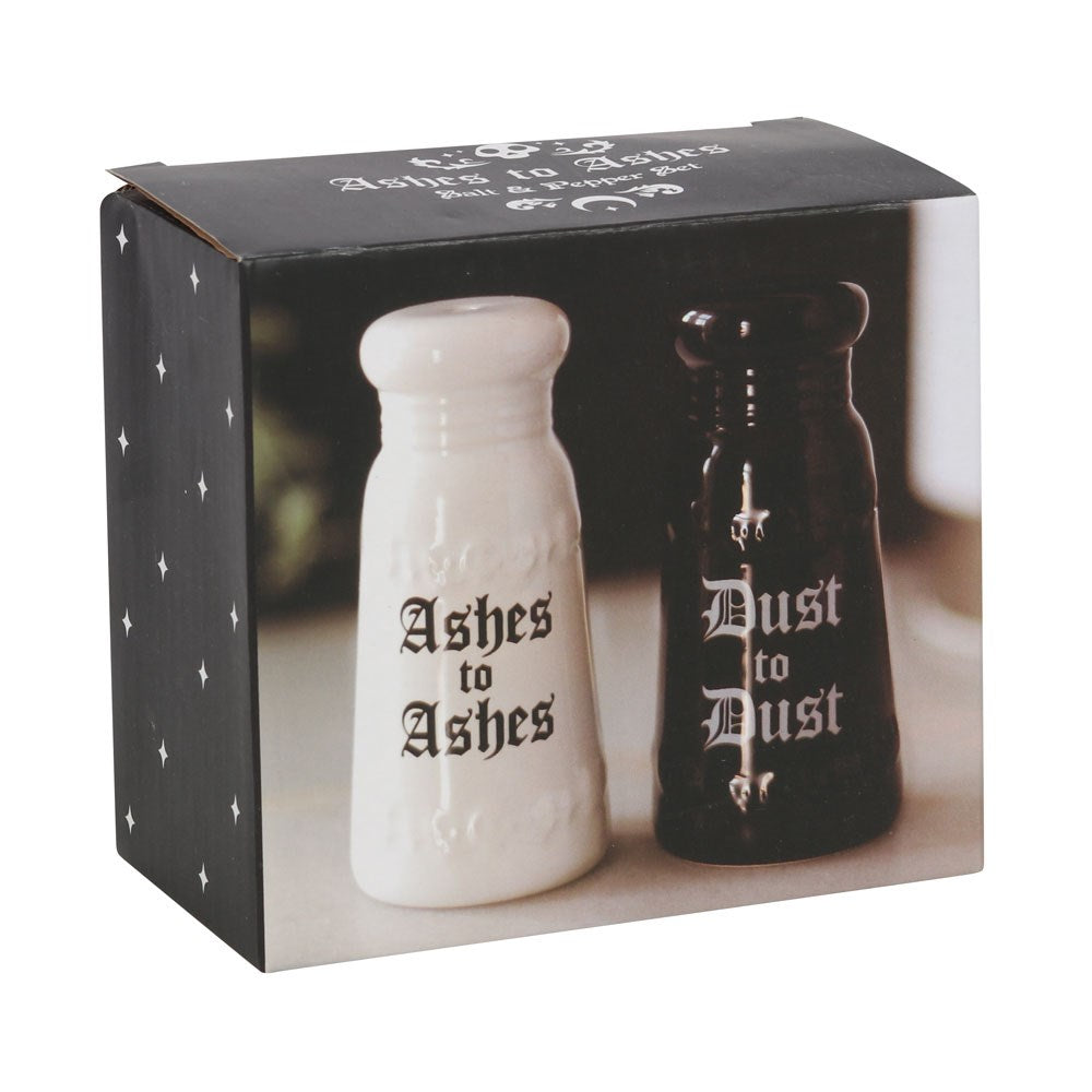 Gothic Ashes To Ashes Halloween Salt and Pepper Set
