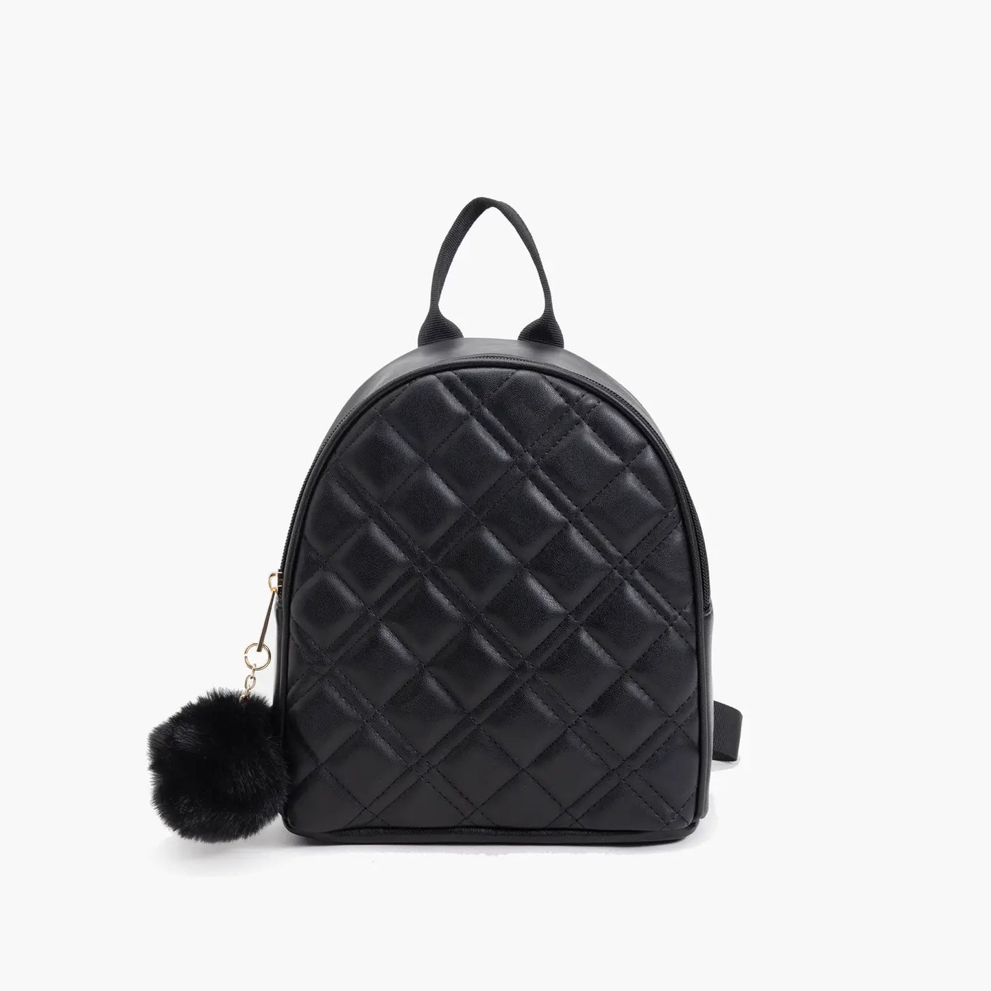 Amara Quilted Mini Backpack Black