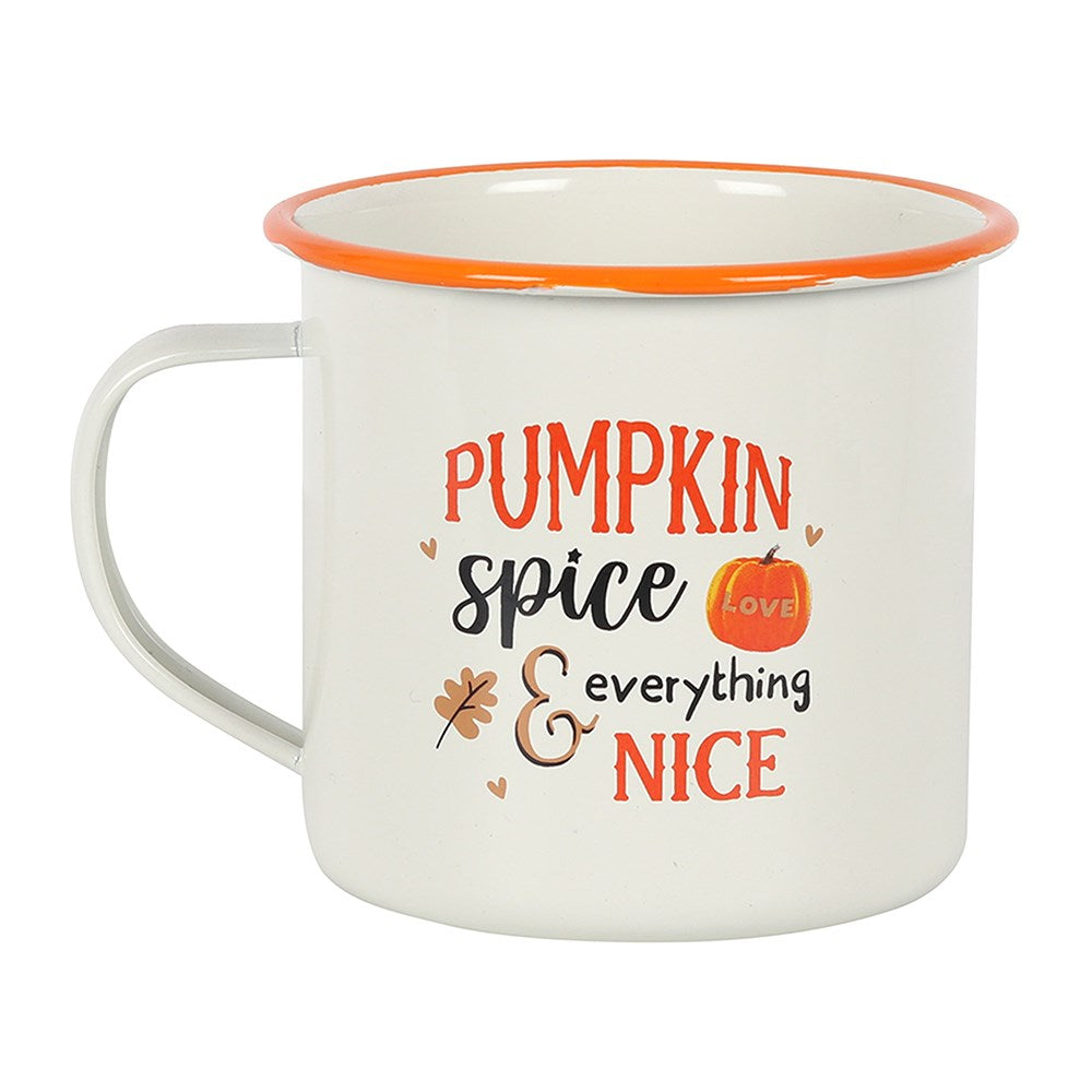Pumpkin Spice Enamel Fall and Autumn Mug