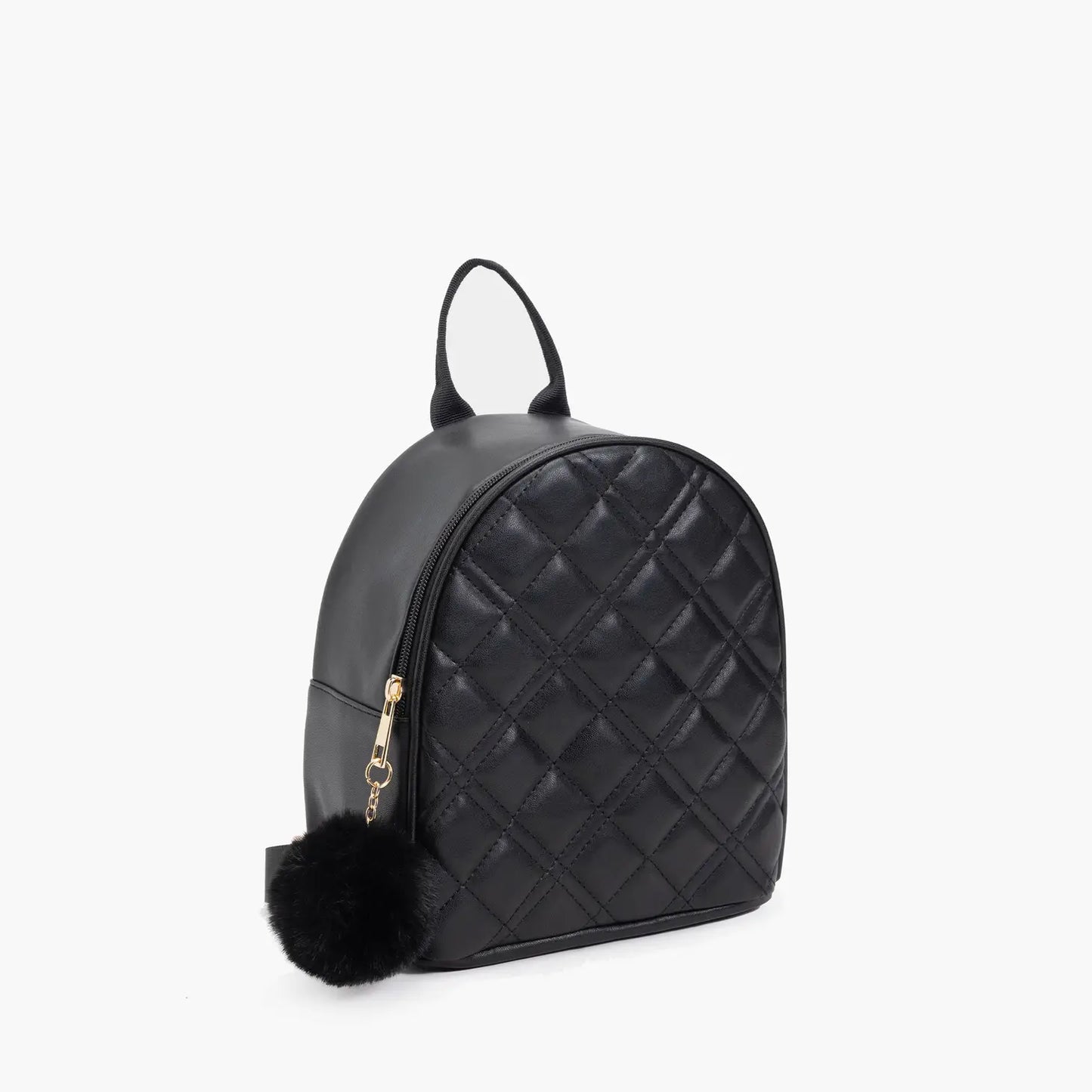 Amara Quilted Mini Backpack Black