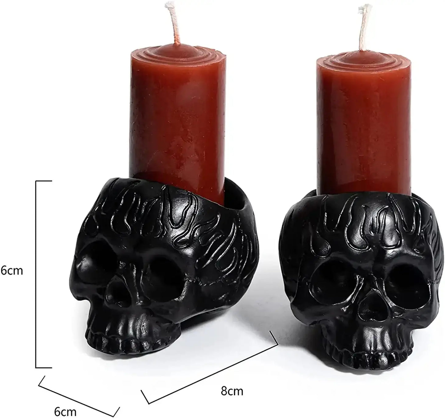 Bleeding Red Skull Candle - OlympiaCrafts