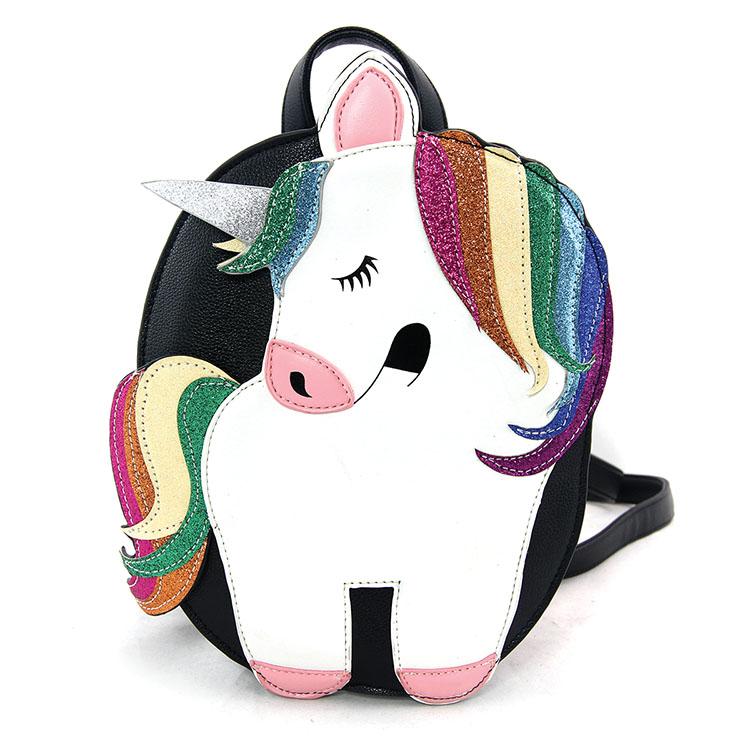 Glittery Unicorn Medium Backpack Purse