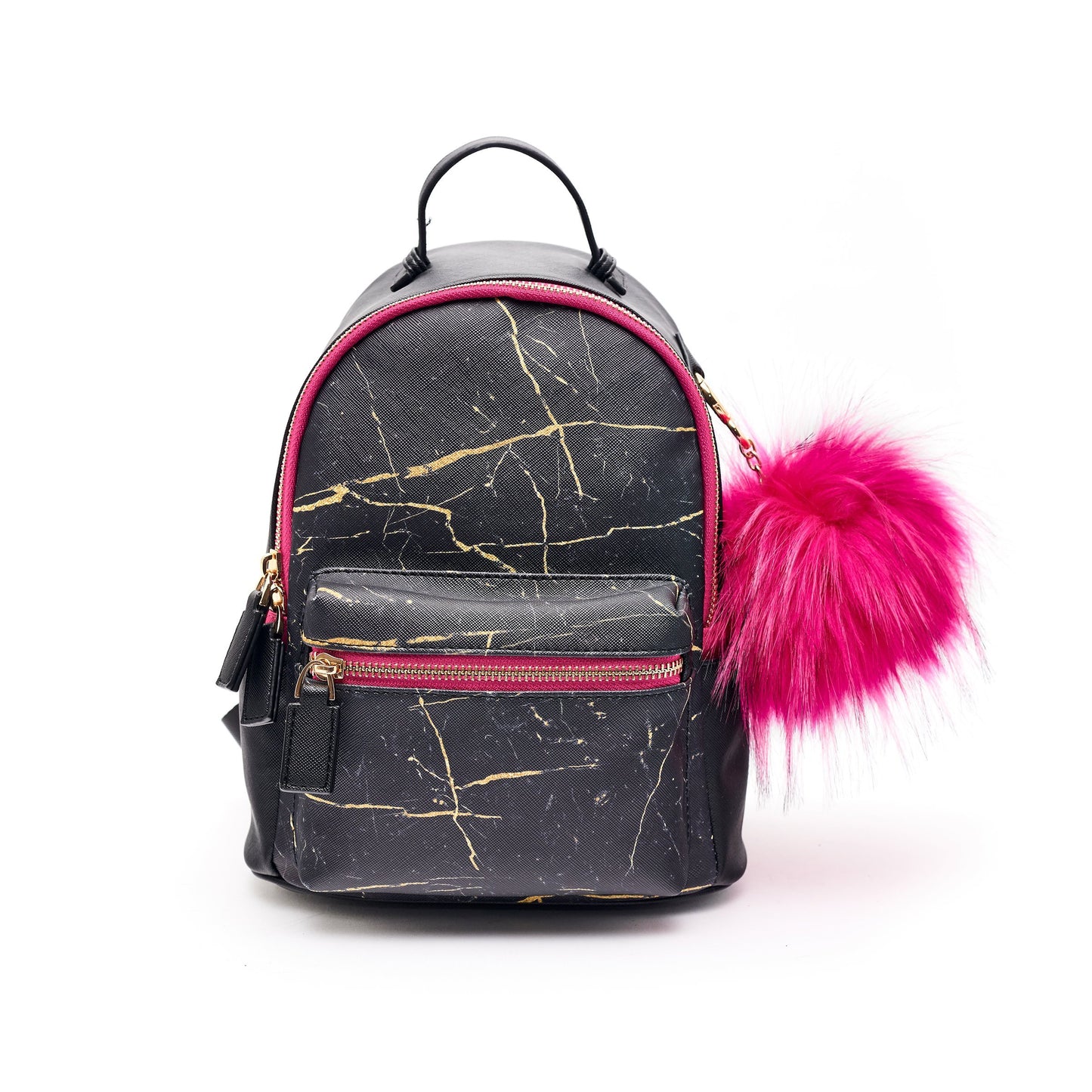Remy Mini Backpack Purse Black Marble